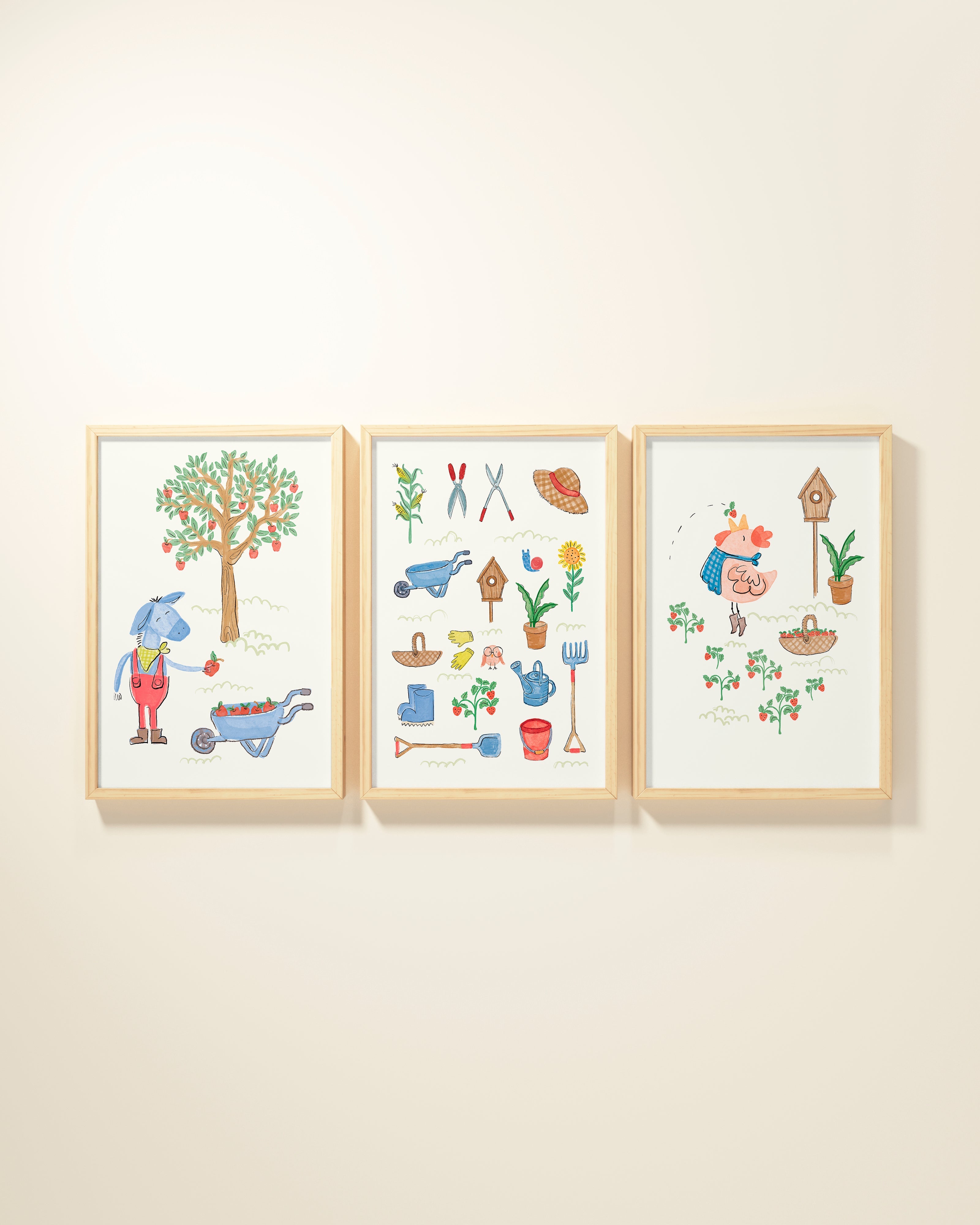 Friendly Farm Framed Wall Art Set