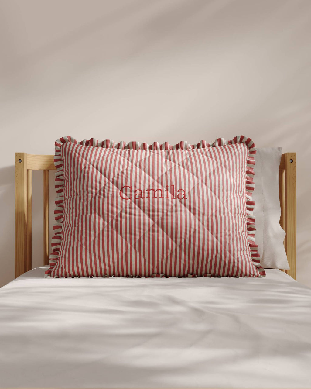 Ruffled Striped Twin Sham
