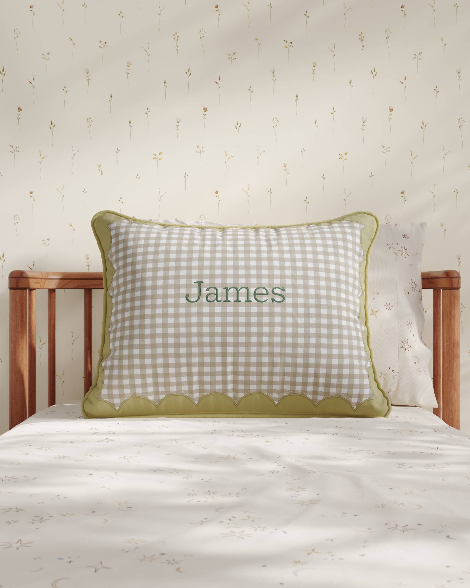 Scallop Personalized Twin Sham
