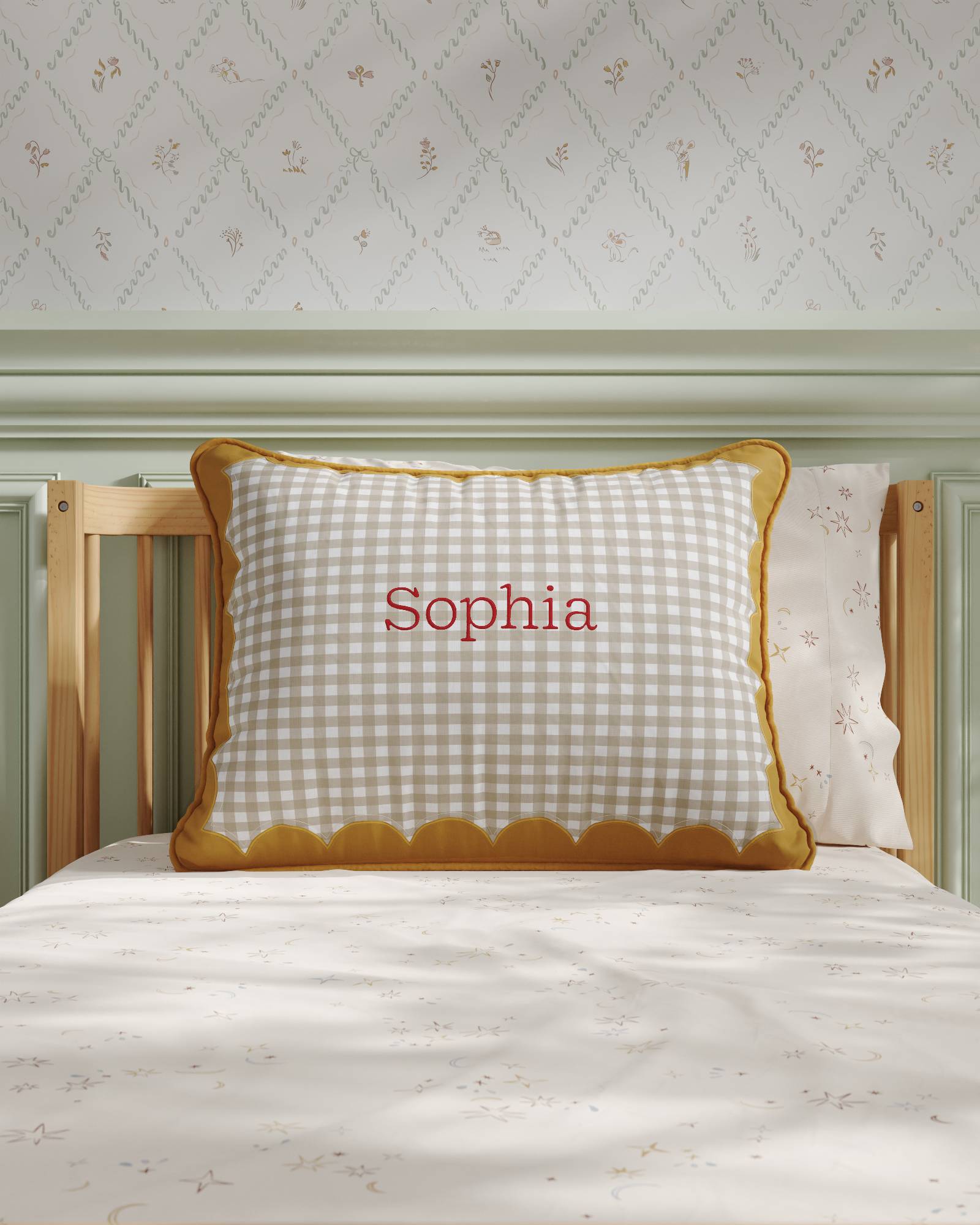 Scallop Personalized Twin Sham