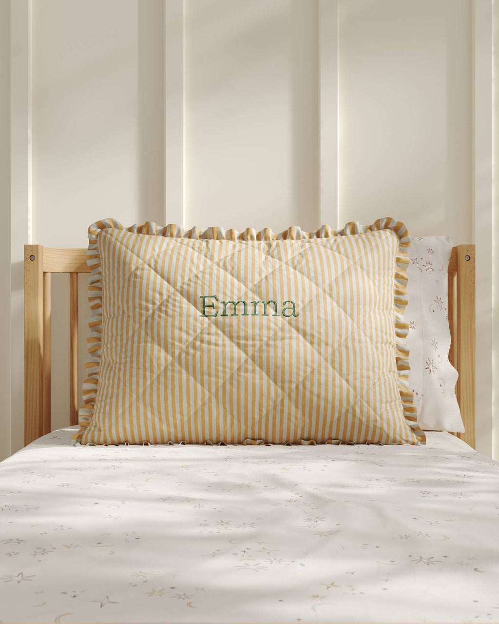 Ruffled Striped Twin Sham
