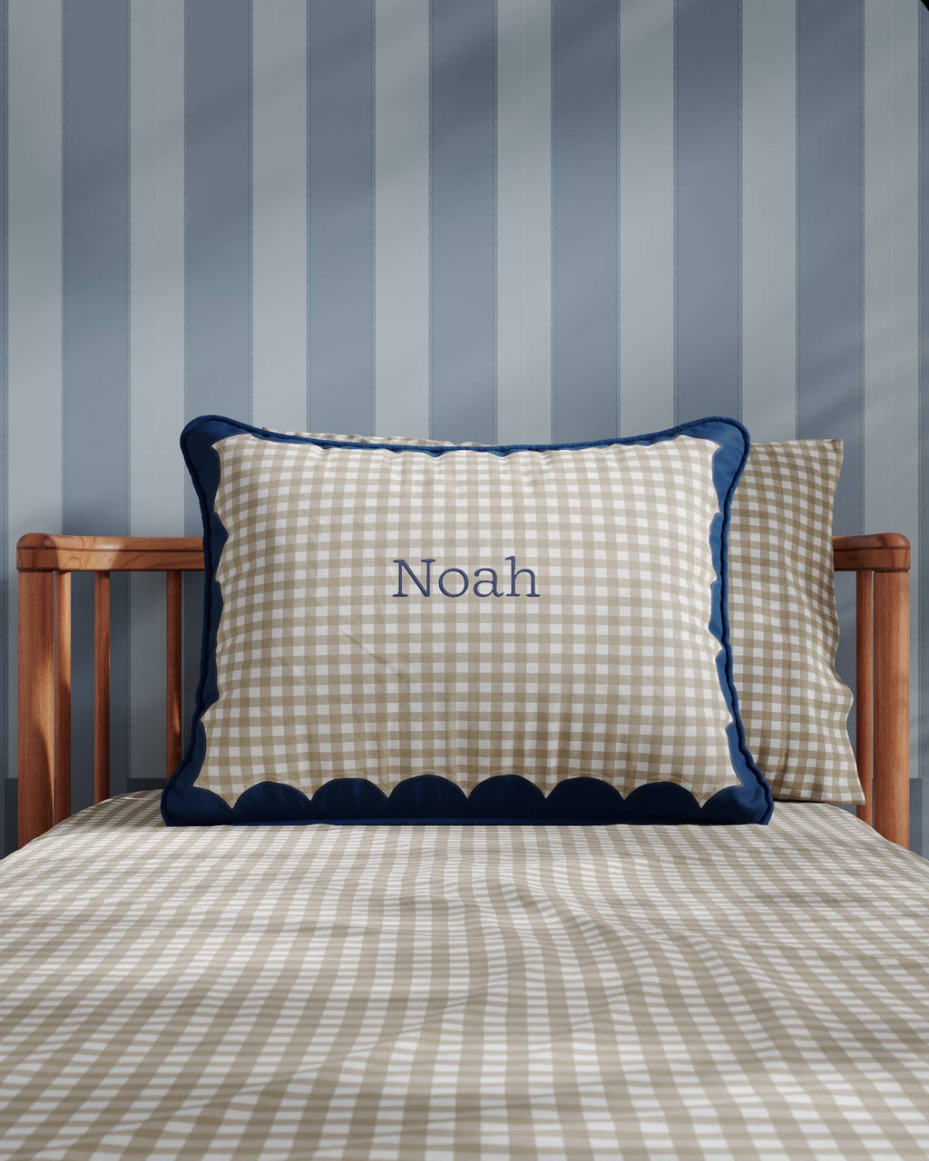 Scallop Personalized Twin Sham