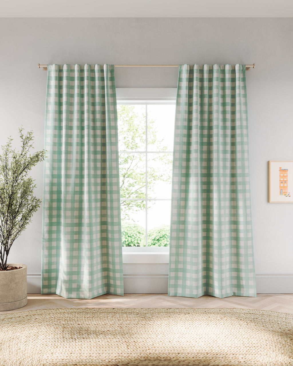 Gingham Blackout Curtain