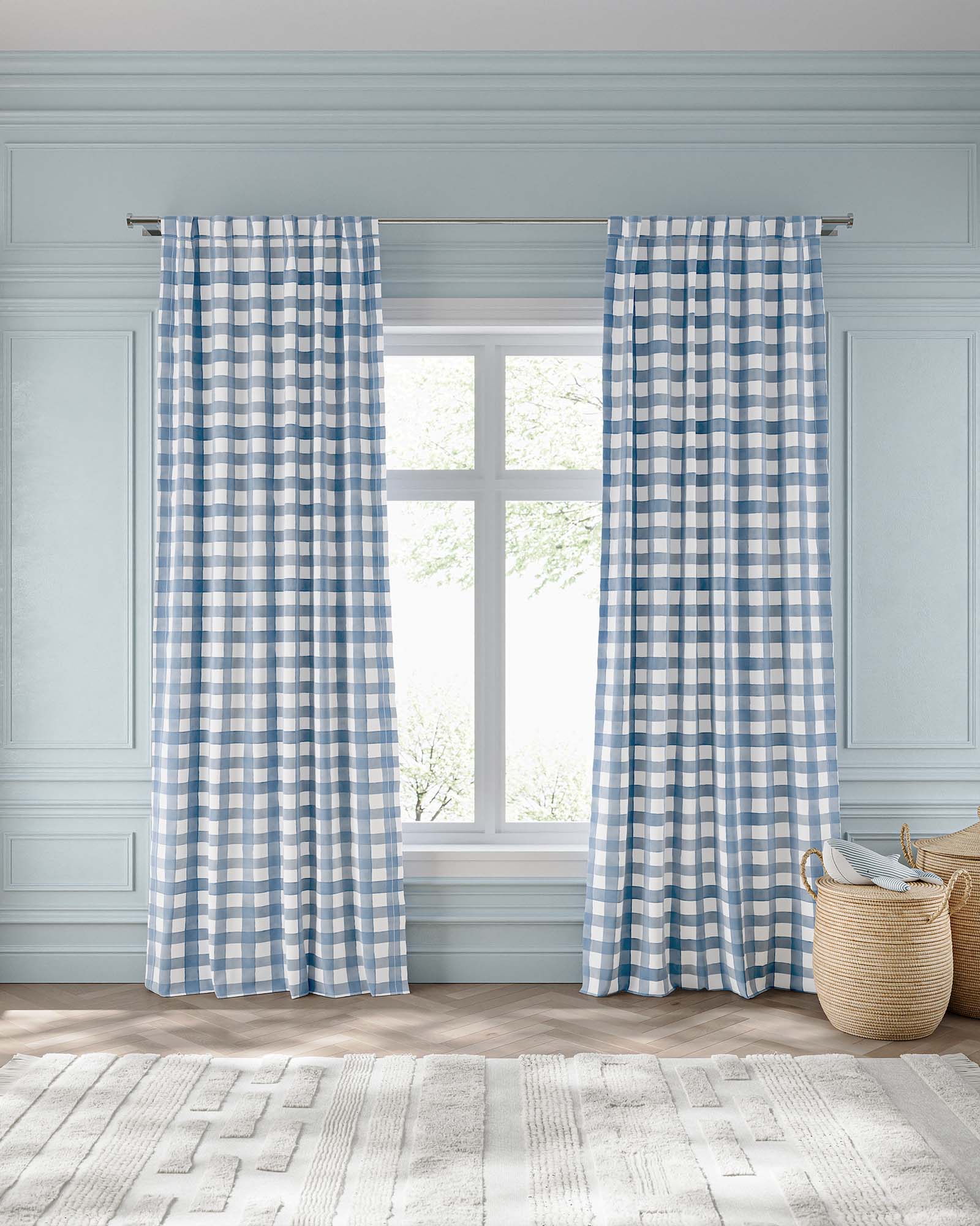Gingham Blackout Curtain