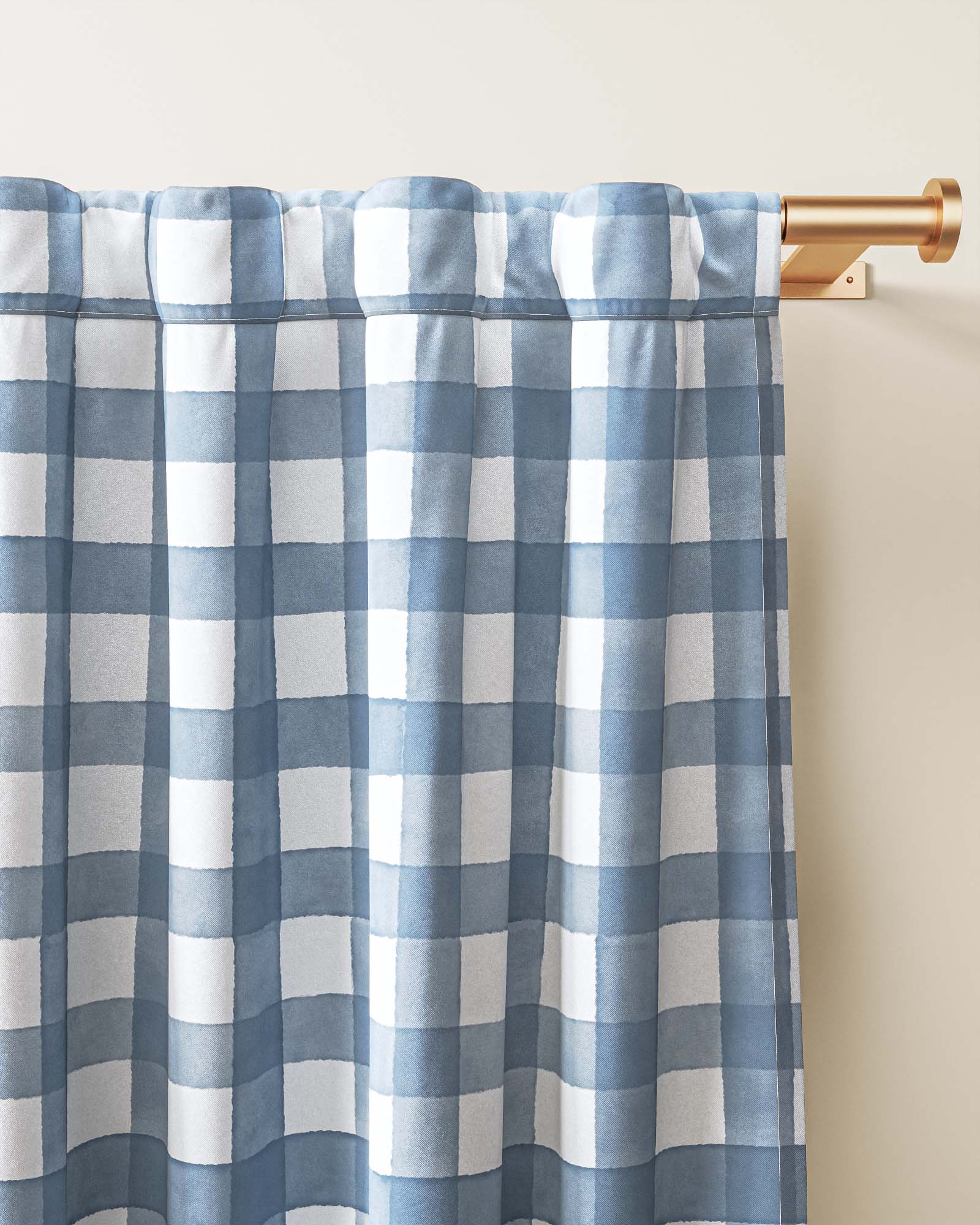 Gingham Blackout Curtain