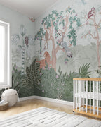Lively Menagerie Wall Mural