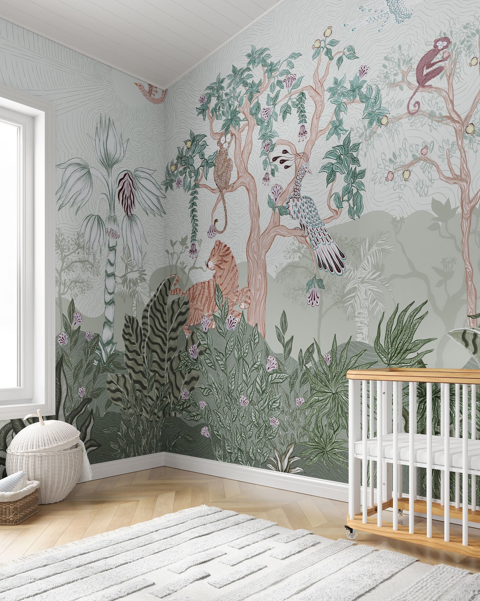 Lively Menagerie Wall Mural