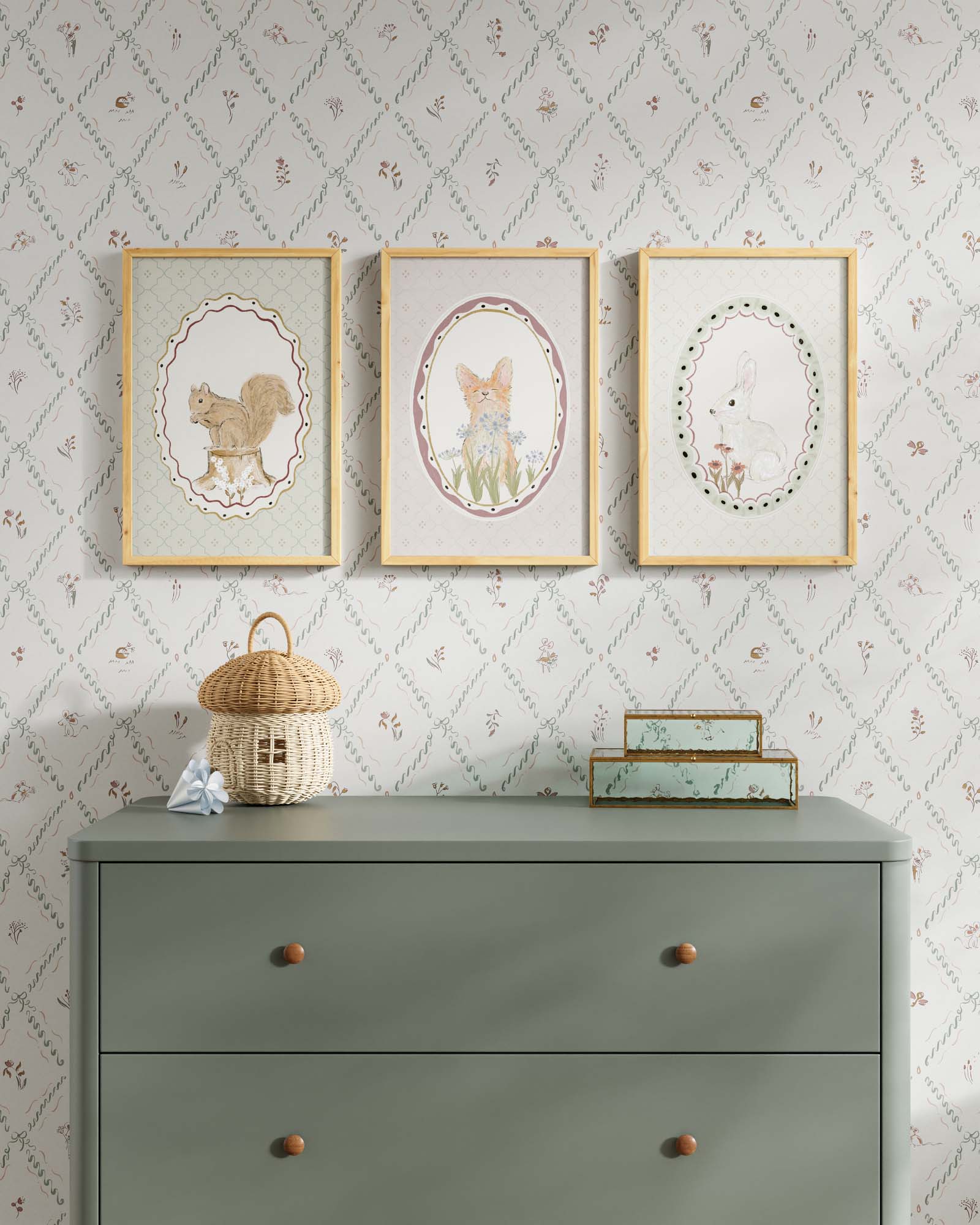 Meadow Friends Framed Wall Art Set
