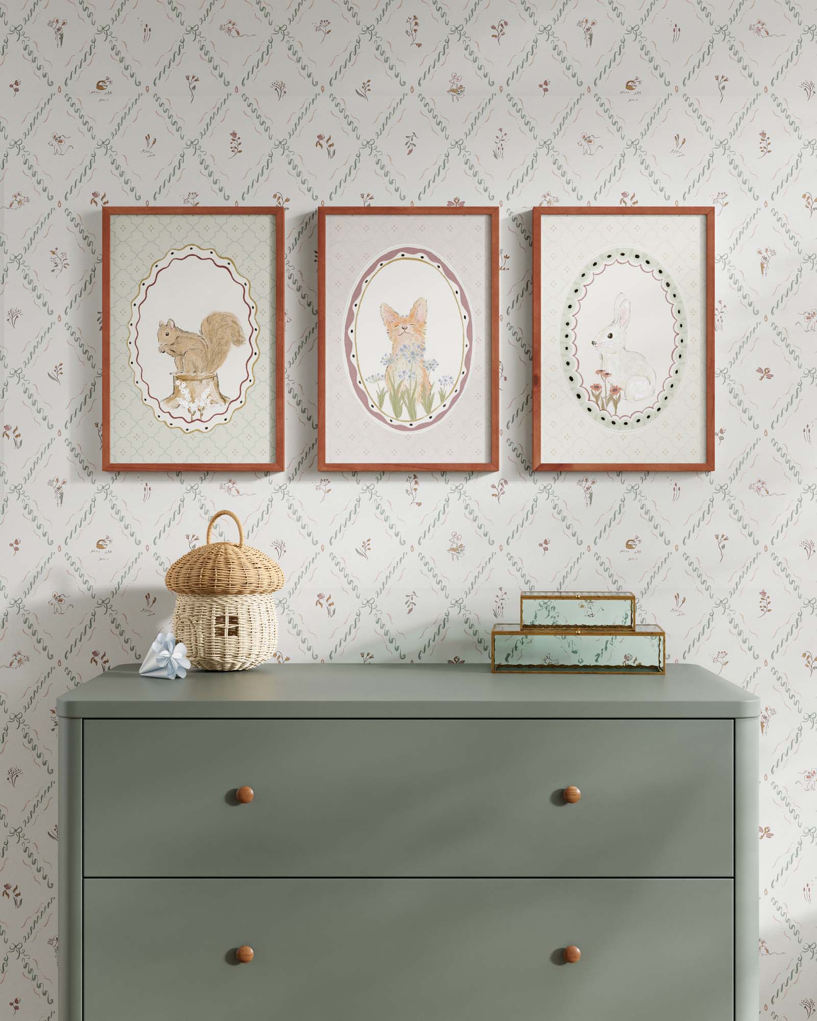 Meadow Friends Framed Wall Art Set