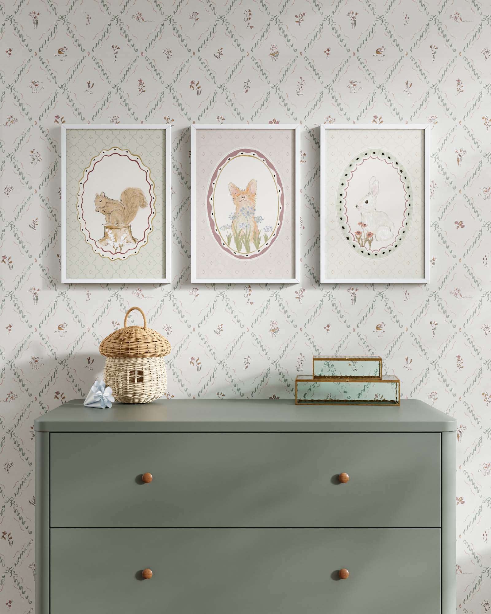 Meadow Friends Framed Wall Art Set