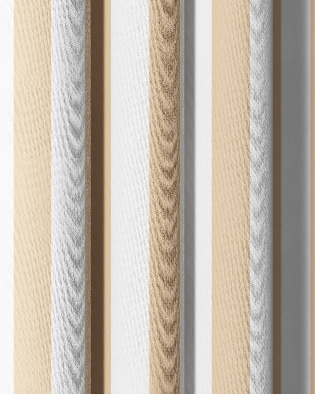 Striped Ruffle Blackout Curtain