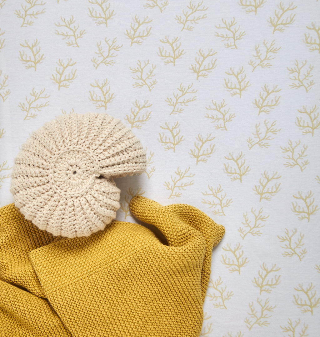 Coral Crib Sheet Set