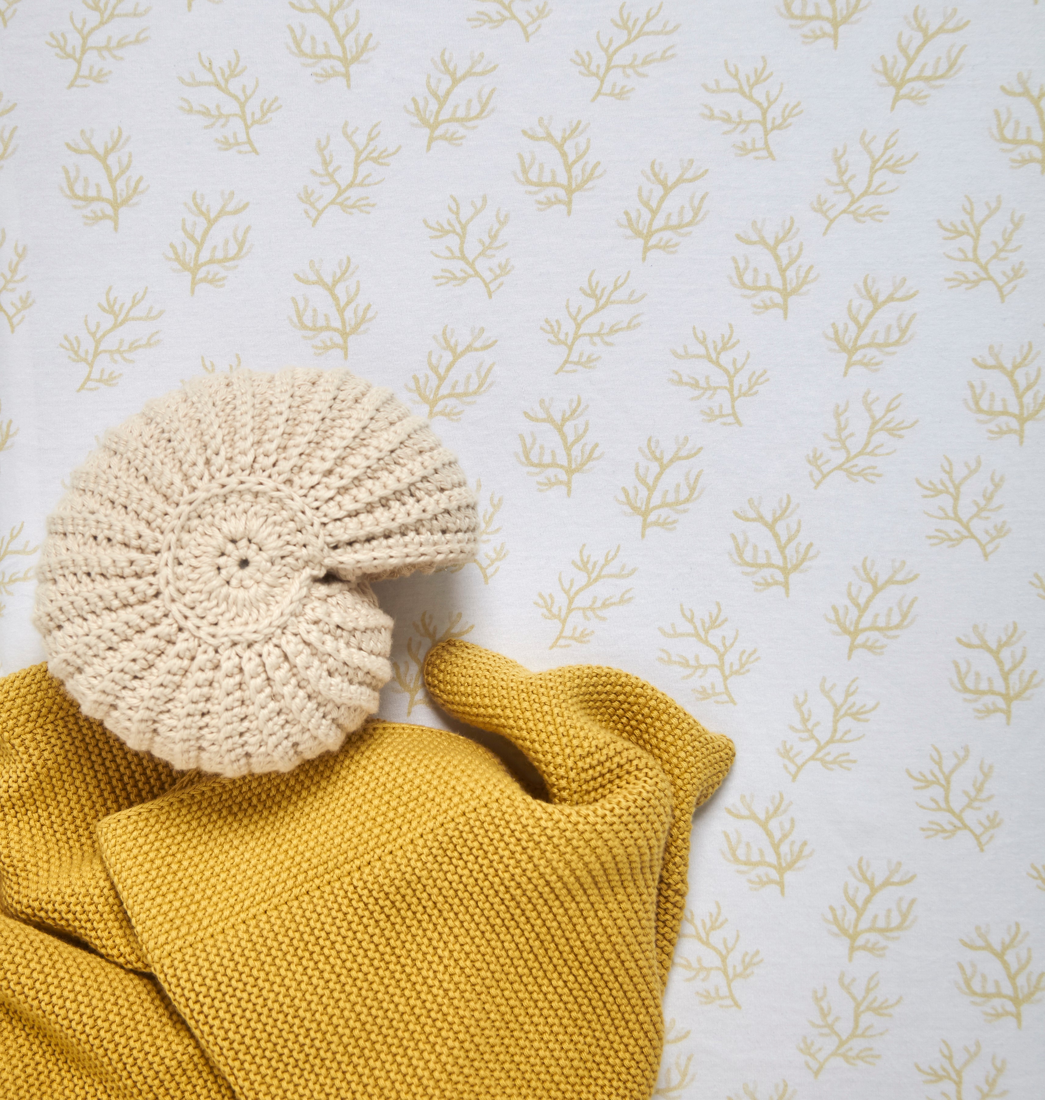 Coral Crib Sheet Set