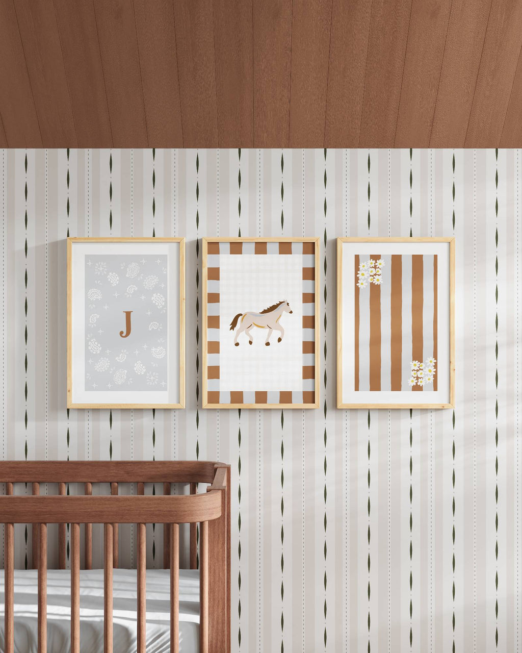 Palomino Horse Personalized Wall Art Set in Dawn