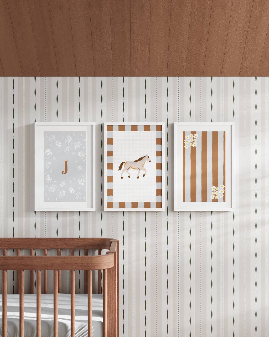 Palomino Horse Personalized Wall Art Set in Dawn
