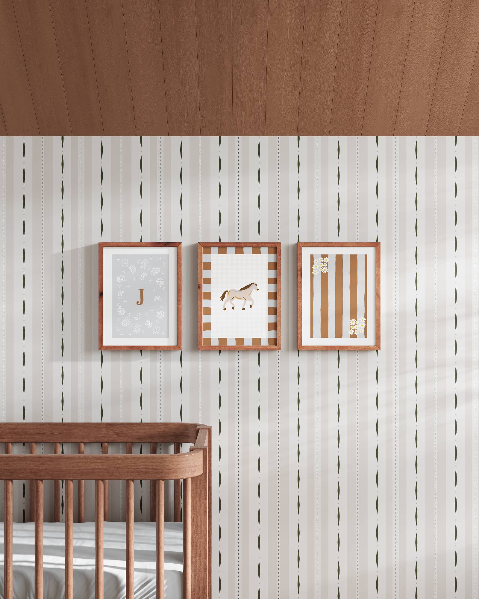 Palomino Horse Personalized Wall Art Set in Dawn