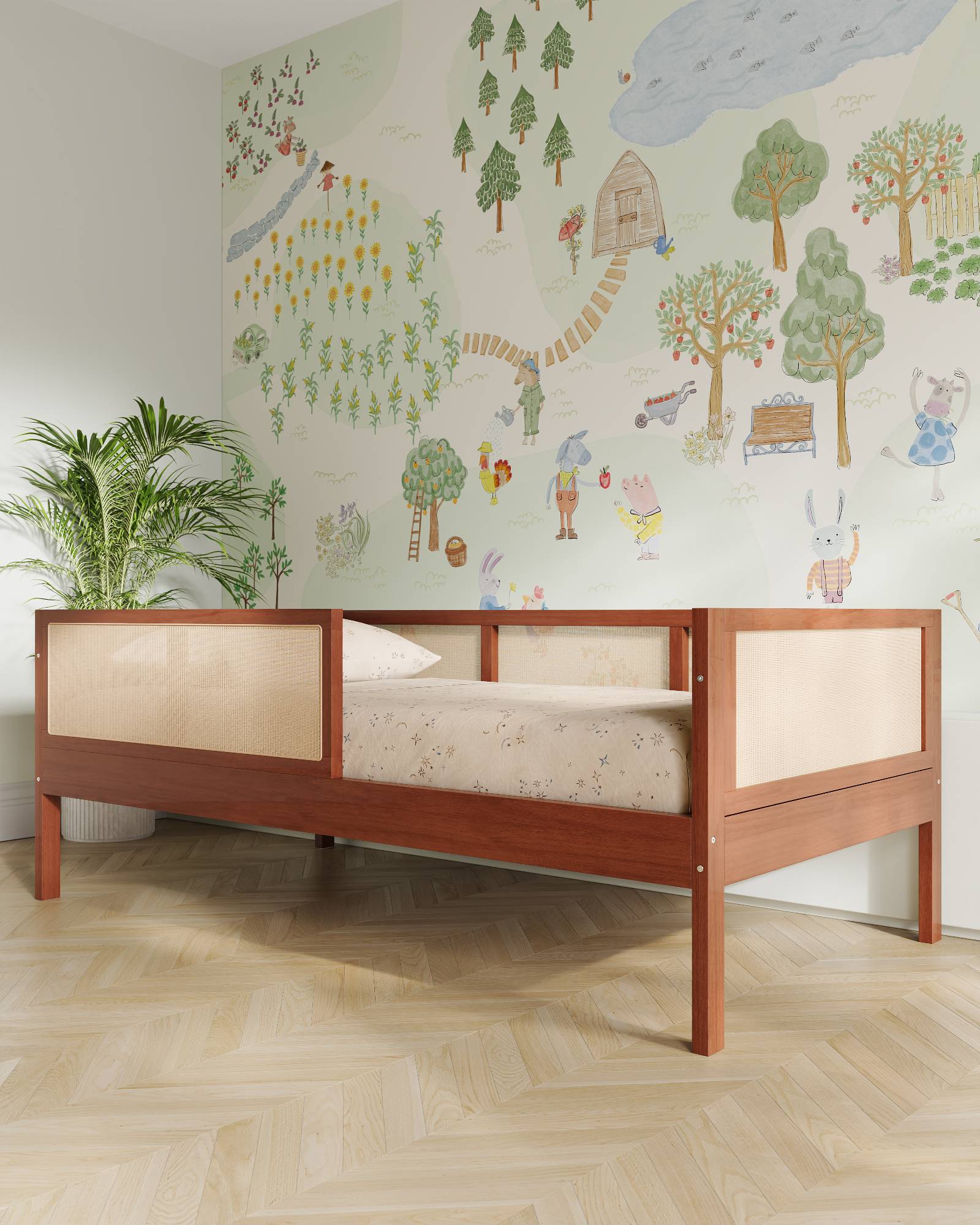Our House Kids Bed | Convertible Montessori Floor Bed to Twin