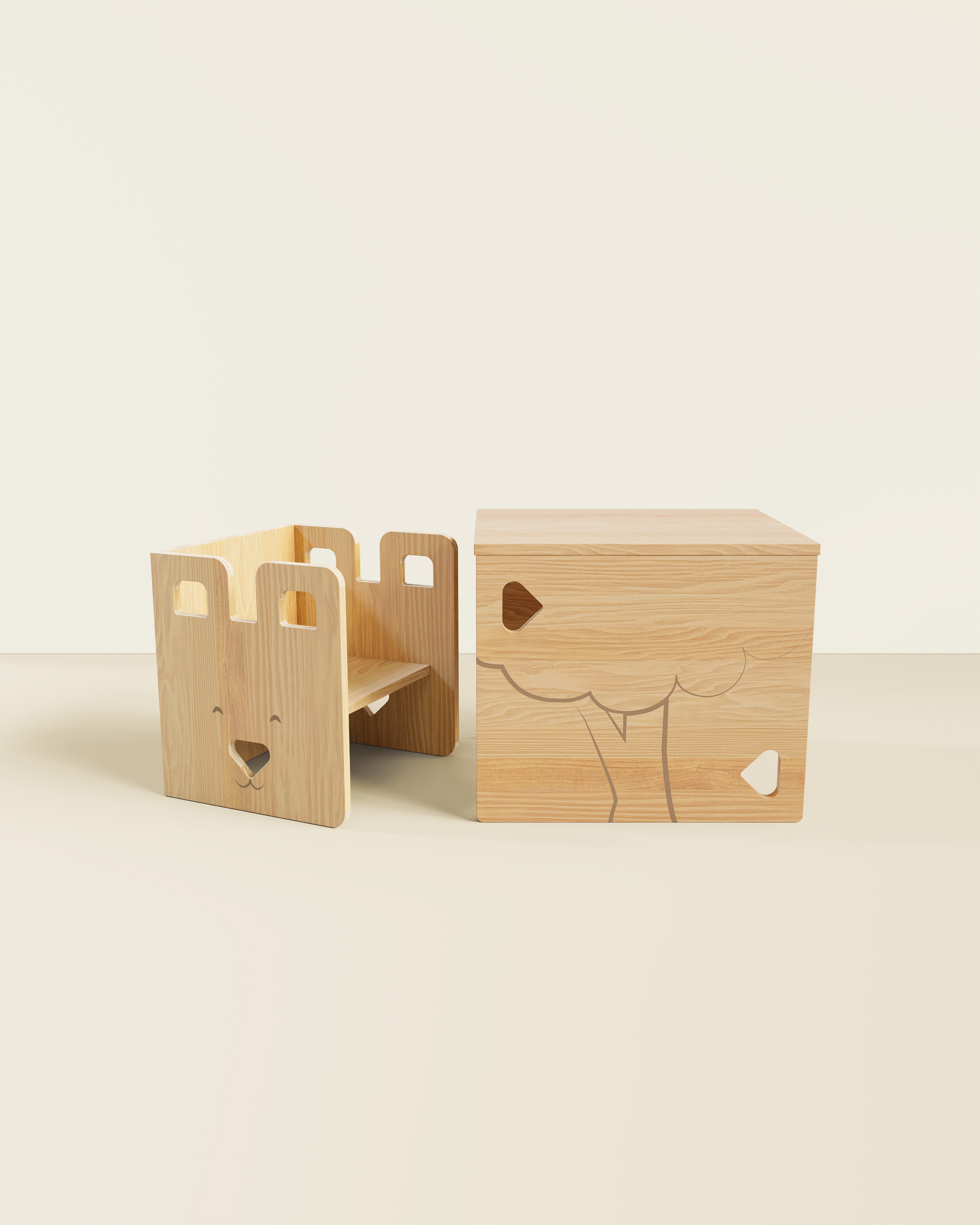 Bear Cub Montessori Table & Chair Set