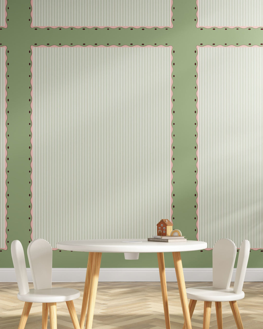 Scallop Stripe Wall Mural
