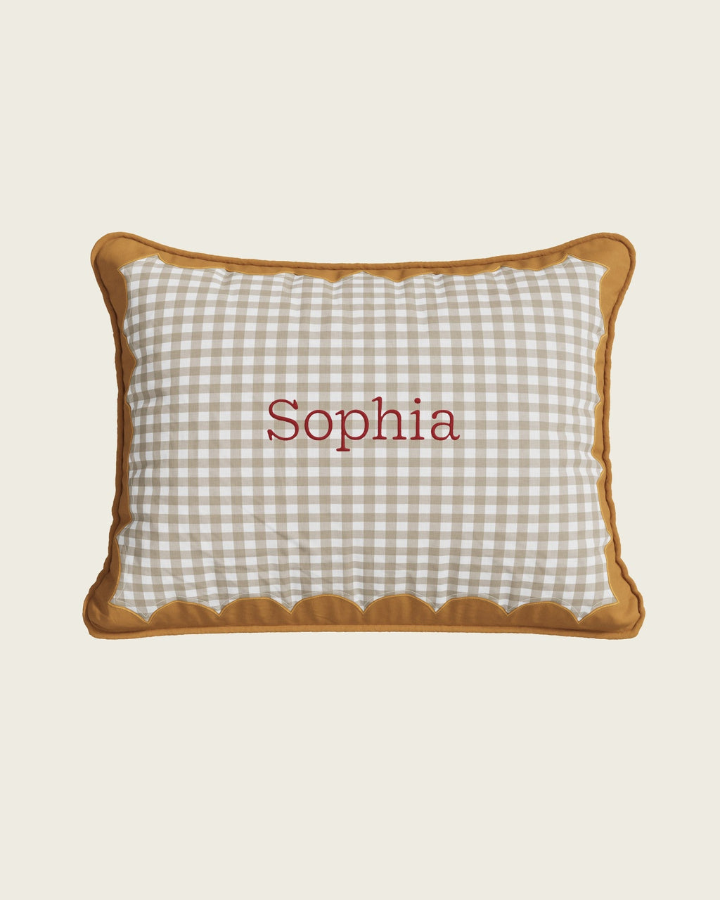 Scallop Personalized Twin Sham