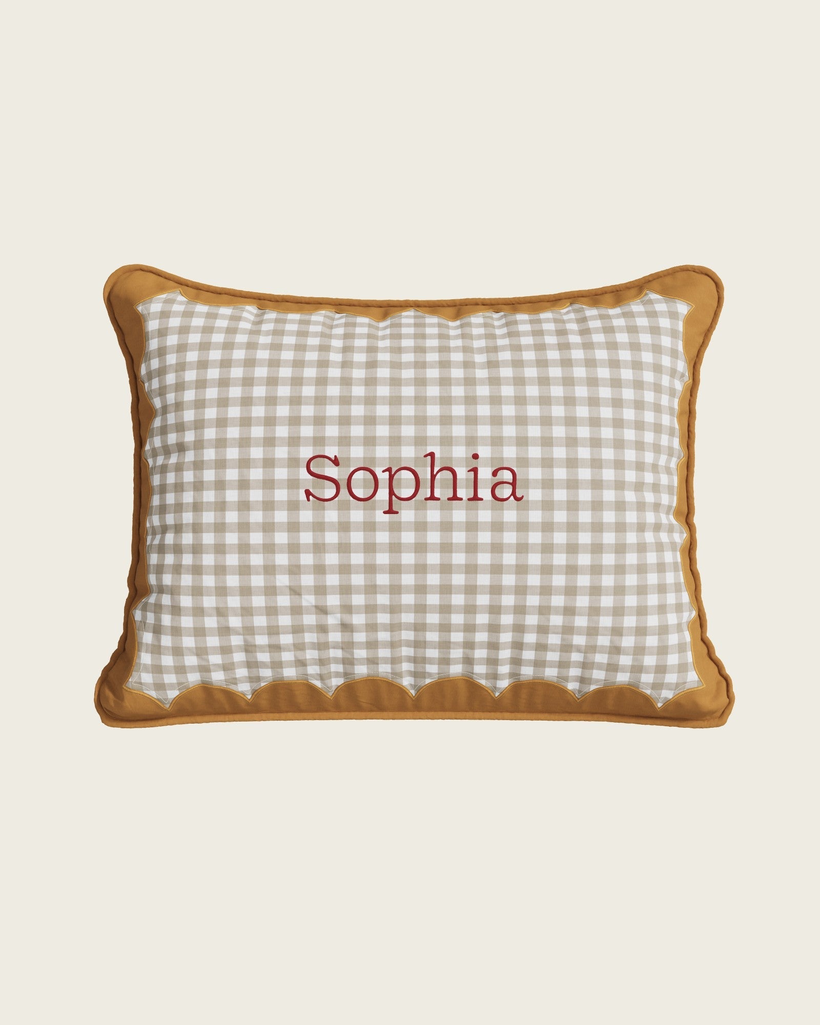 Scallop Personalized Twin Sham