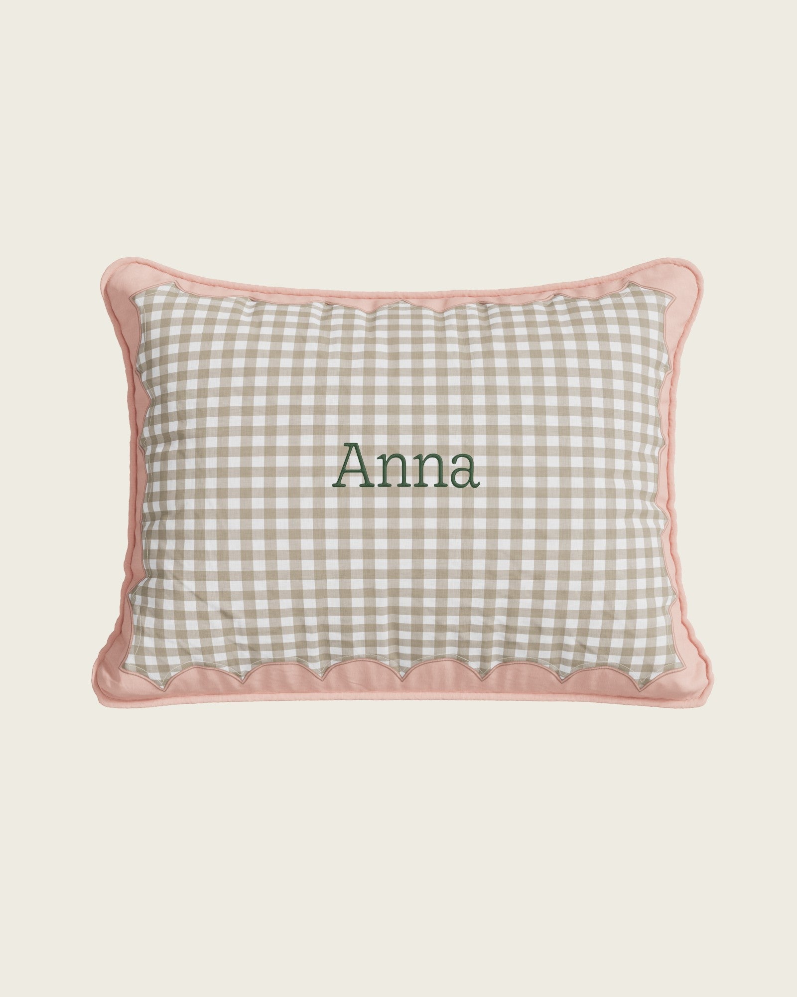 Scallop Personalized Twin Sham