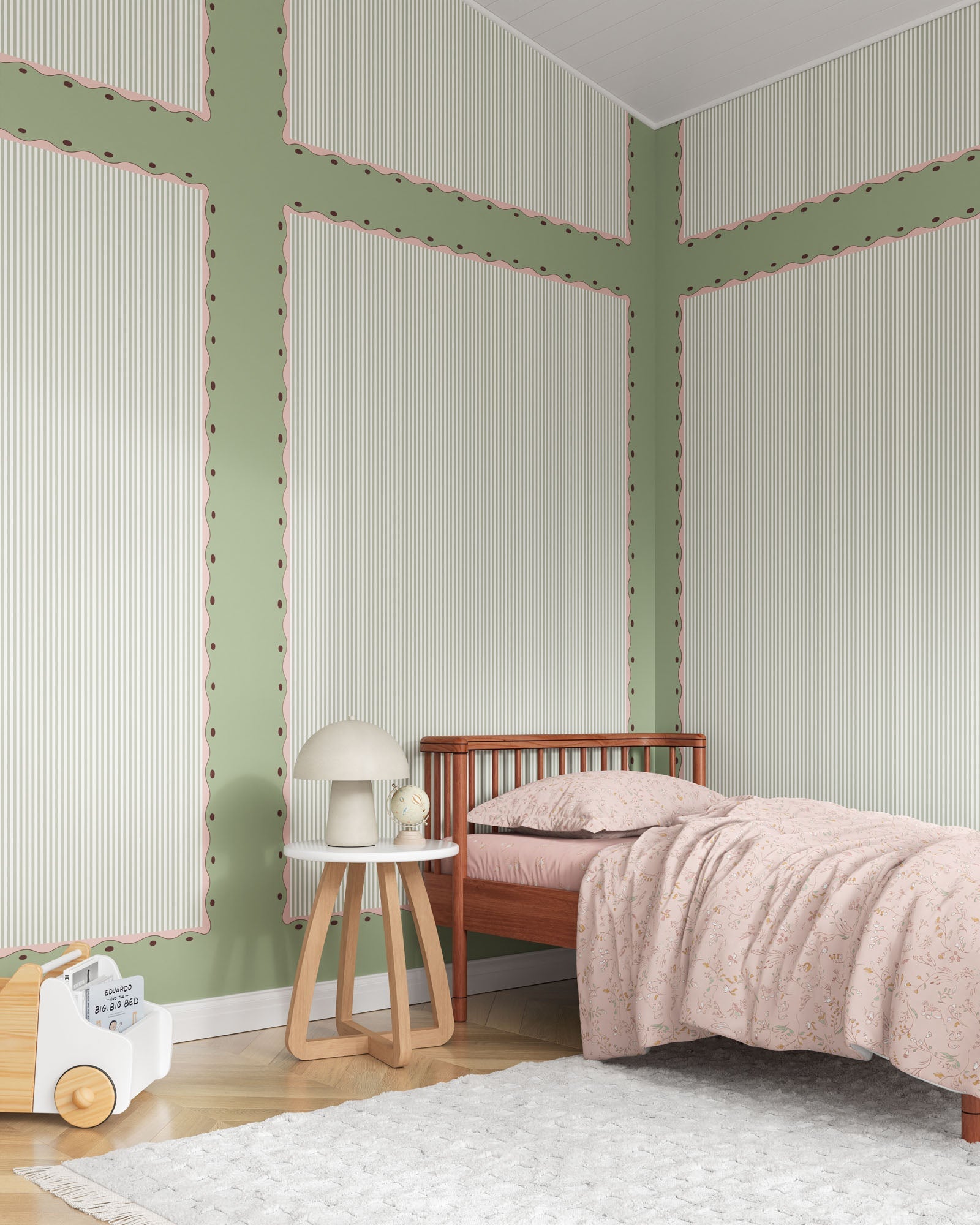 Scallop Stripe Wall Mural