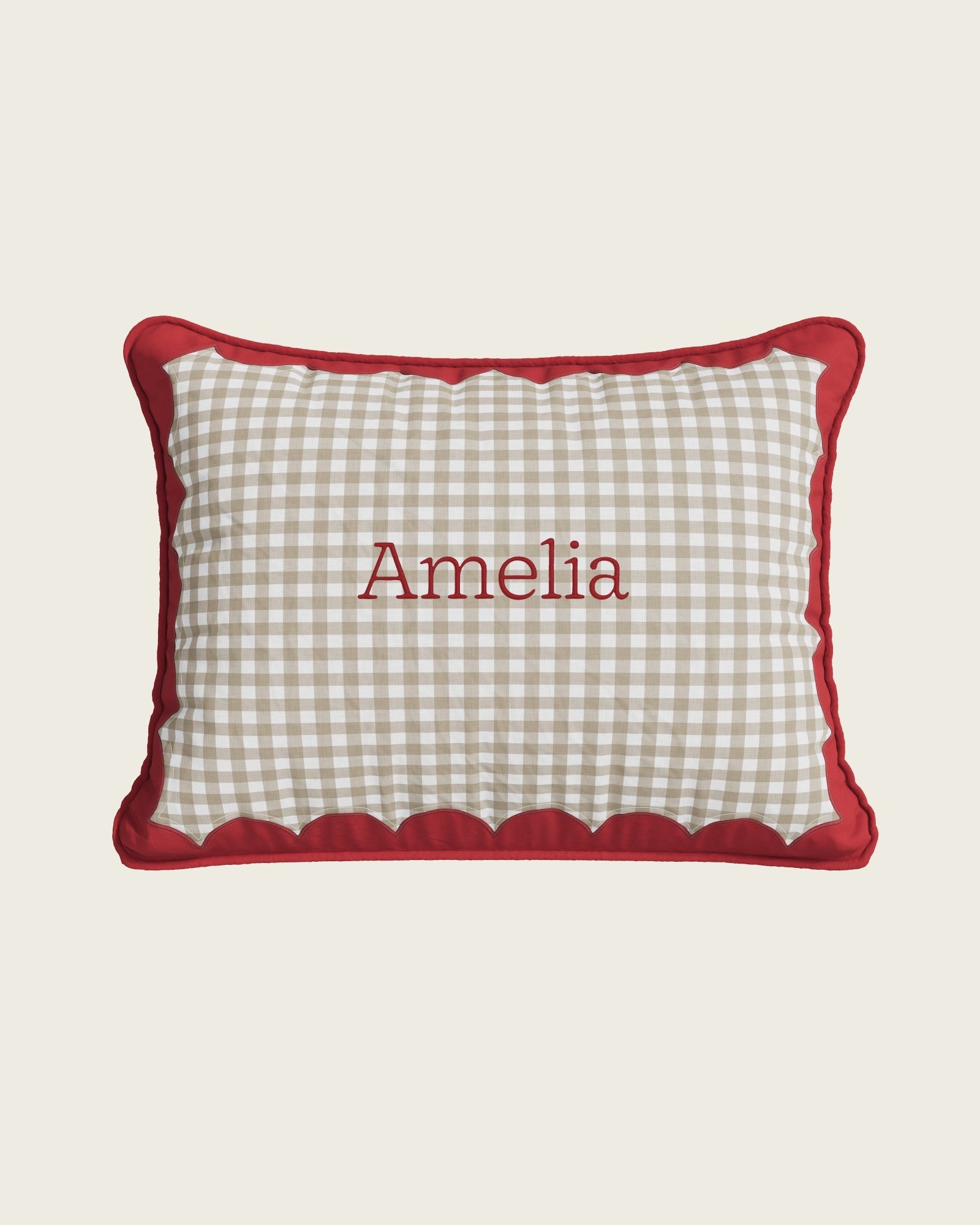Scallop Personalized Twin Sham