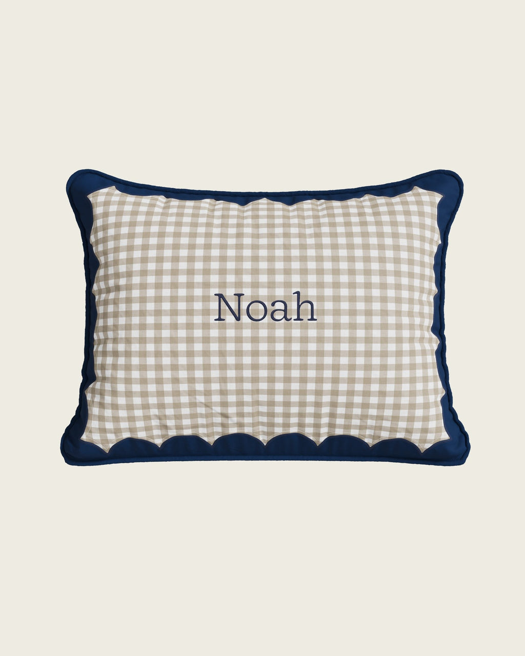 Scallop Personalized Twin Sham