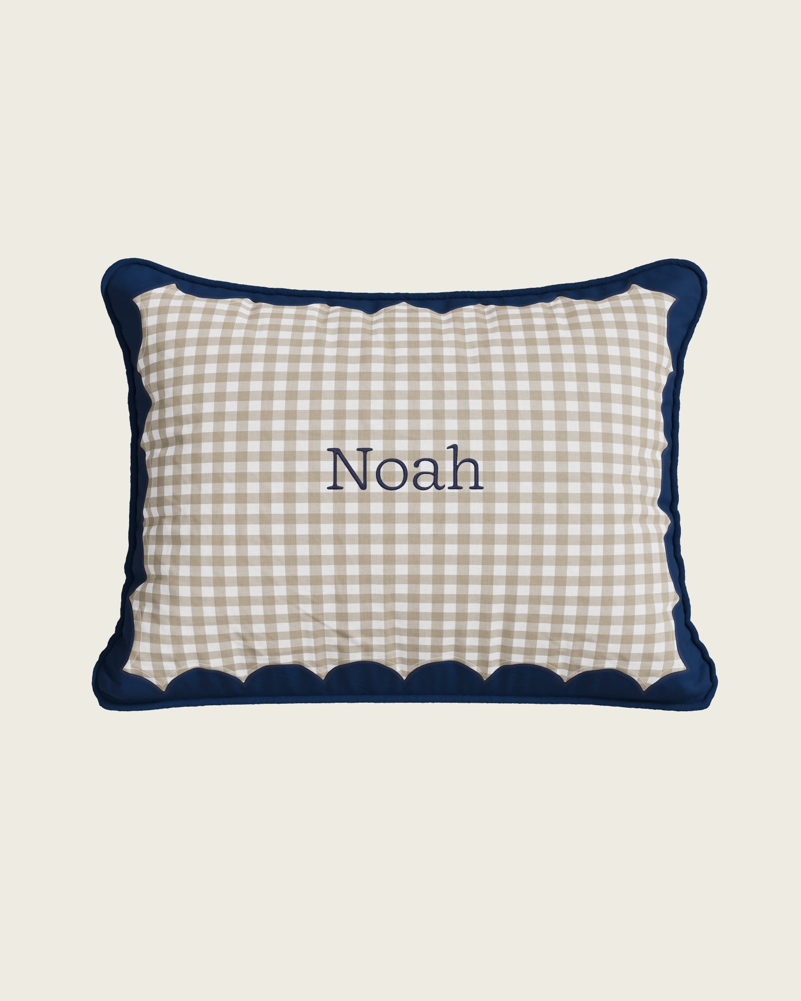 Scallop Personalized Twin Sham