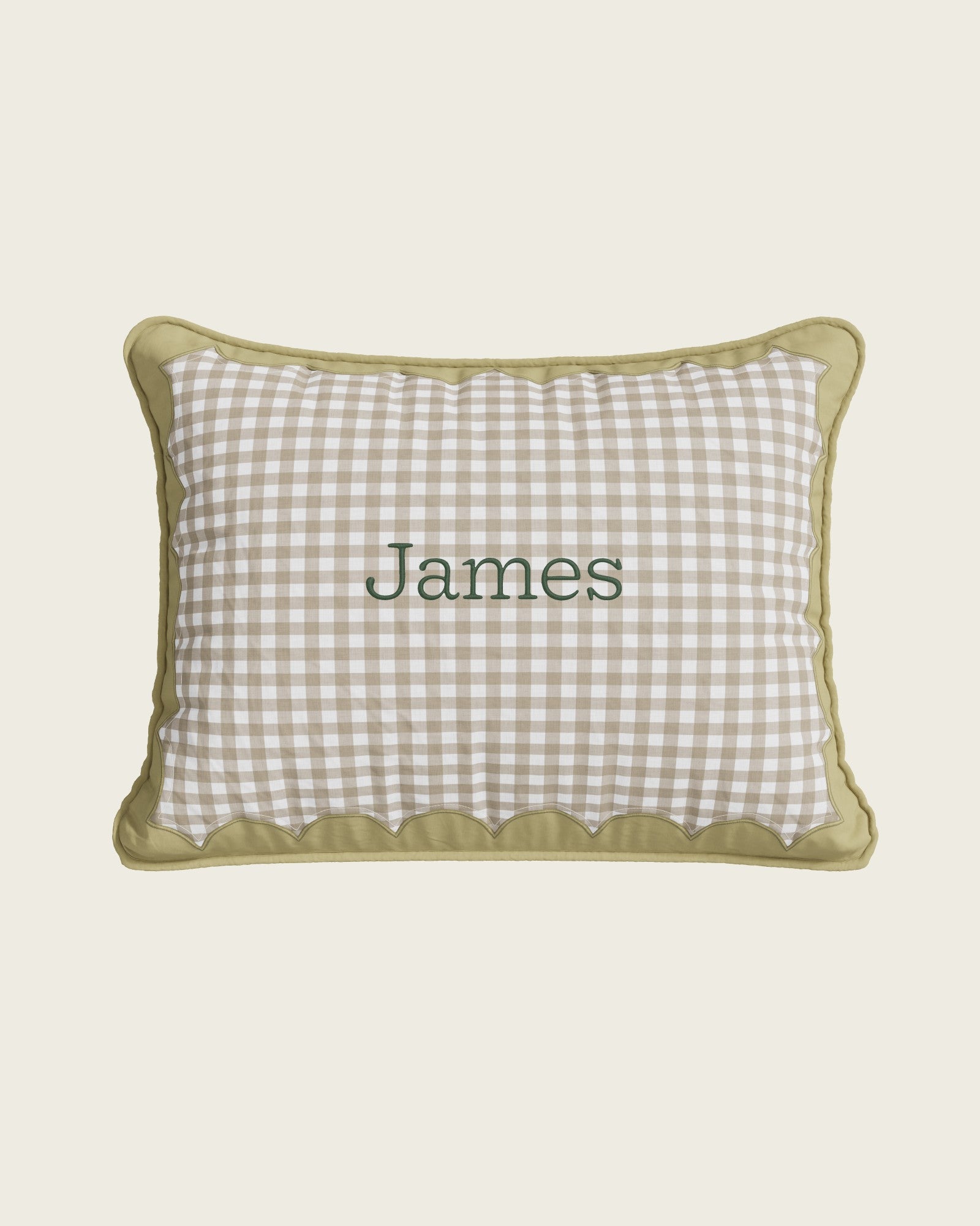 Scallop Personalized Twin Sham