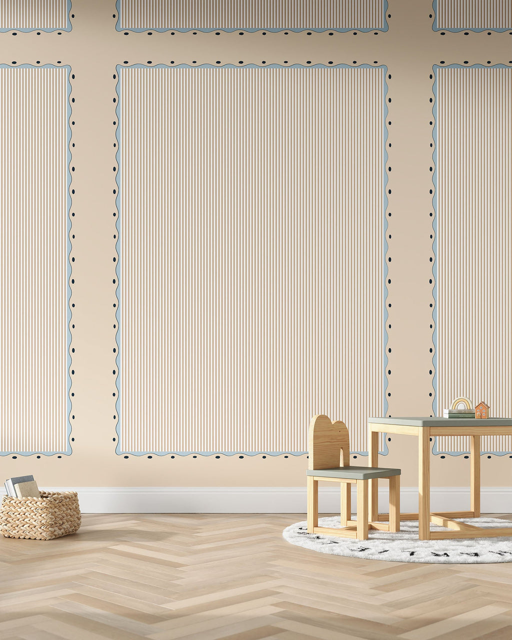 Scallop Stripe Wall Mural