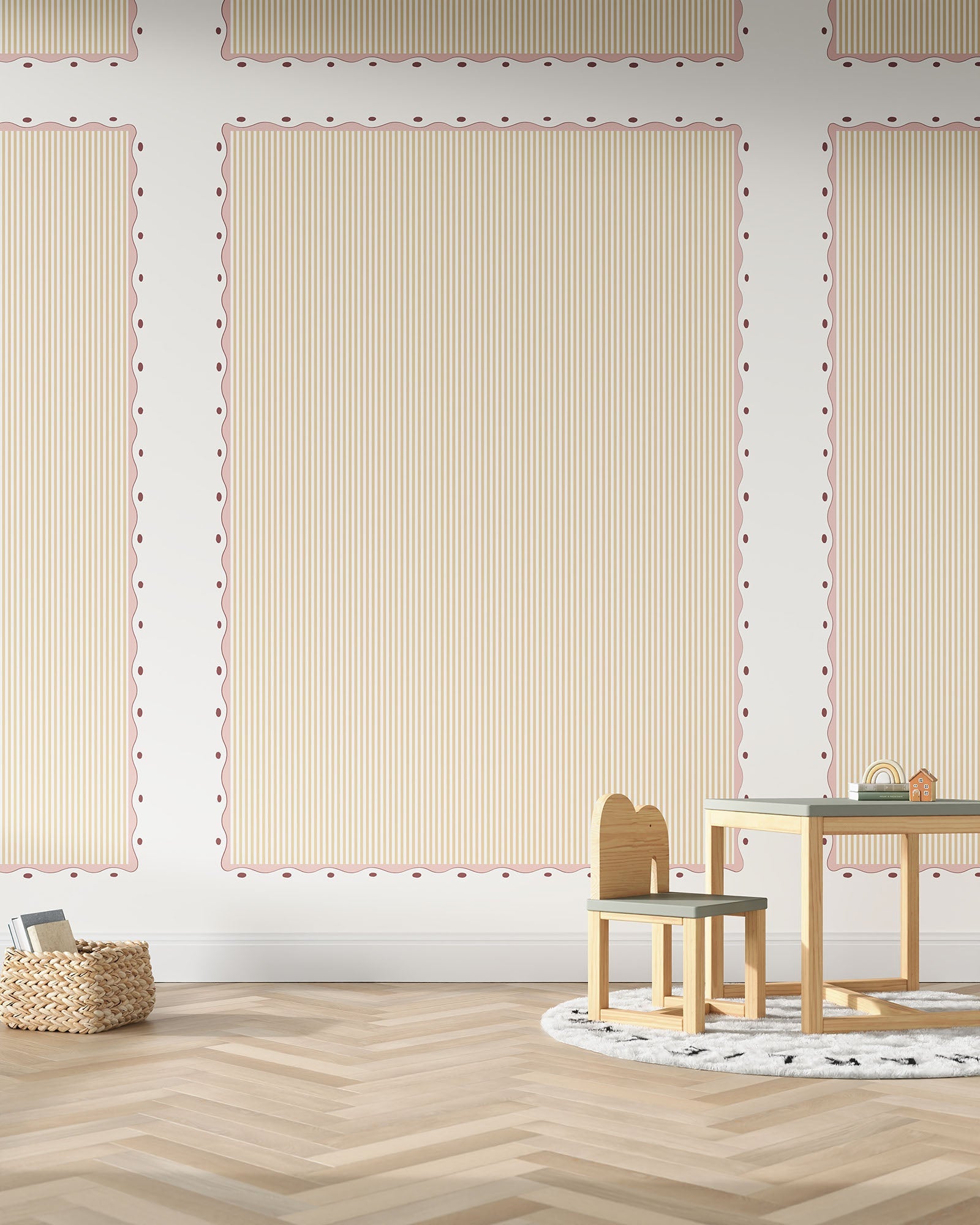 Scallop Stripe Wall Mural