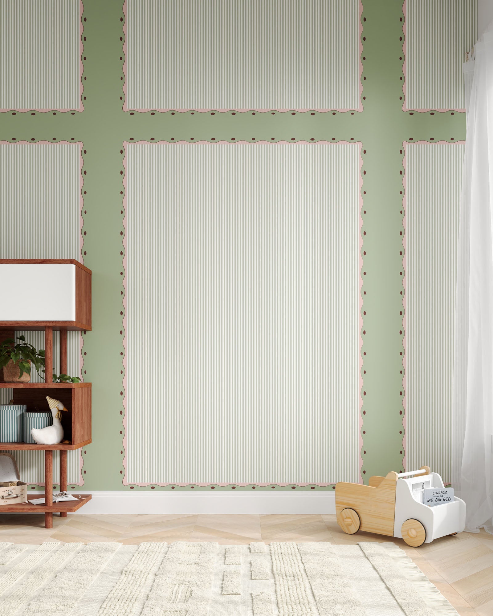 Scallop Stripe Wall Mural
