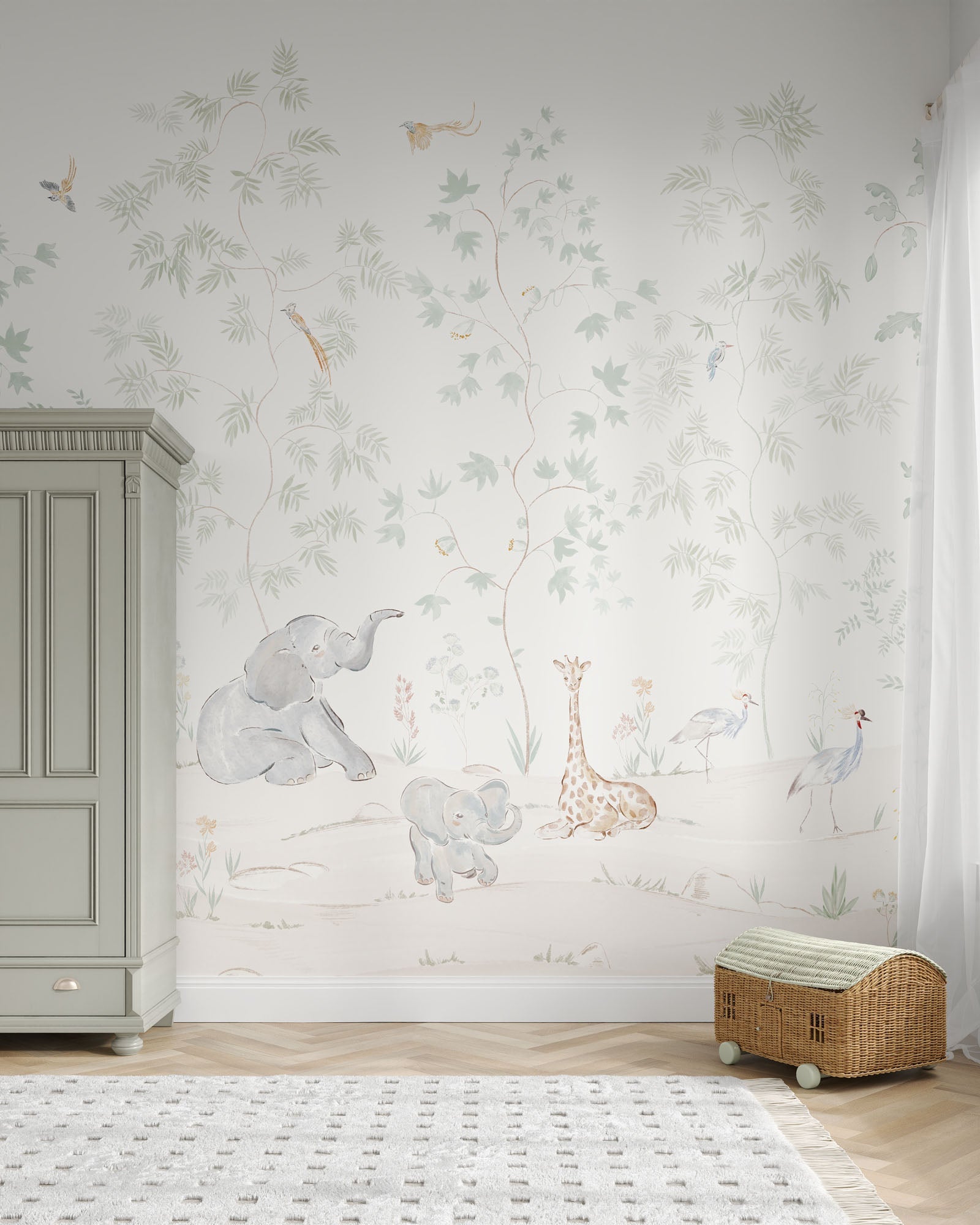 Safari Friends Wall Mural