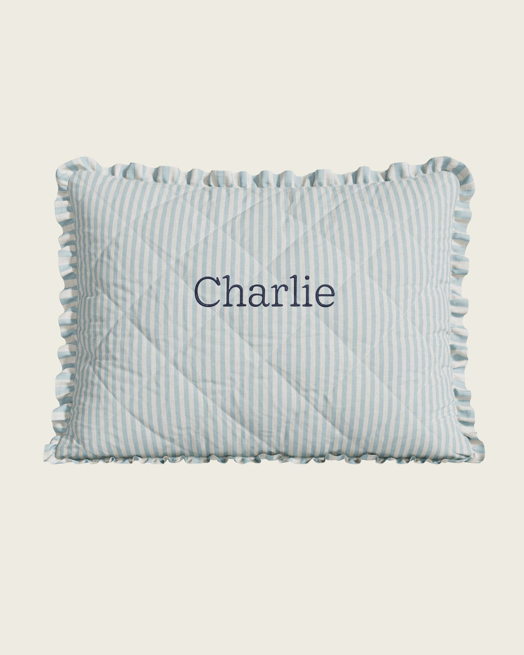 Ruffled Striped Twin Sham