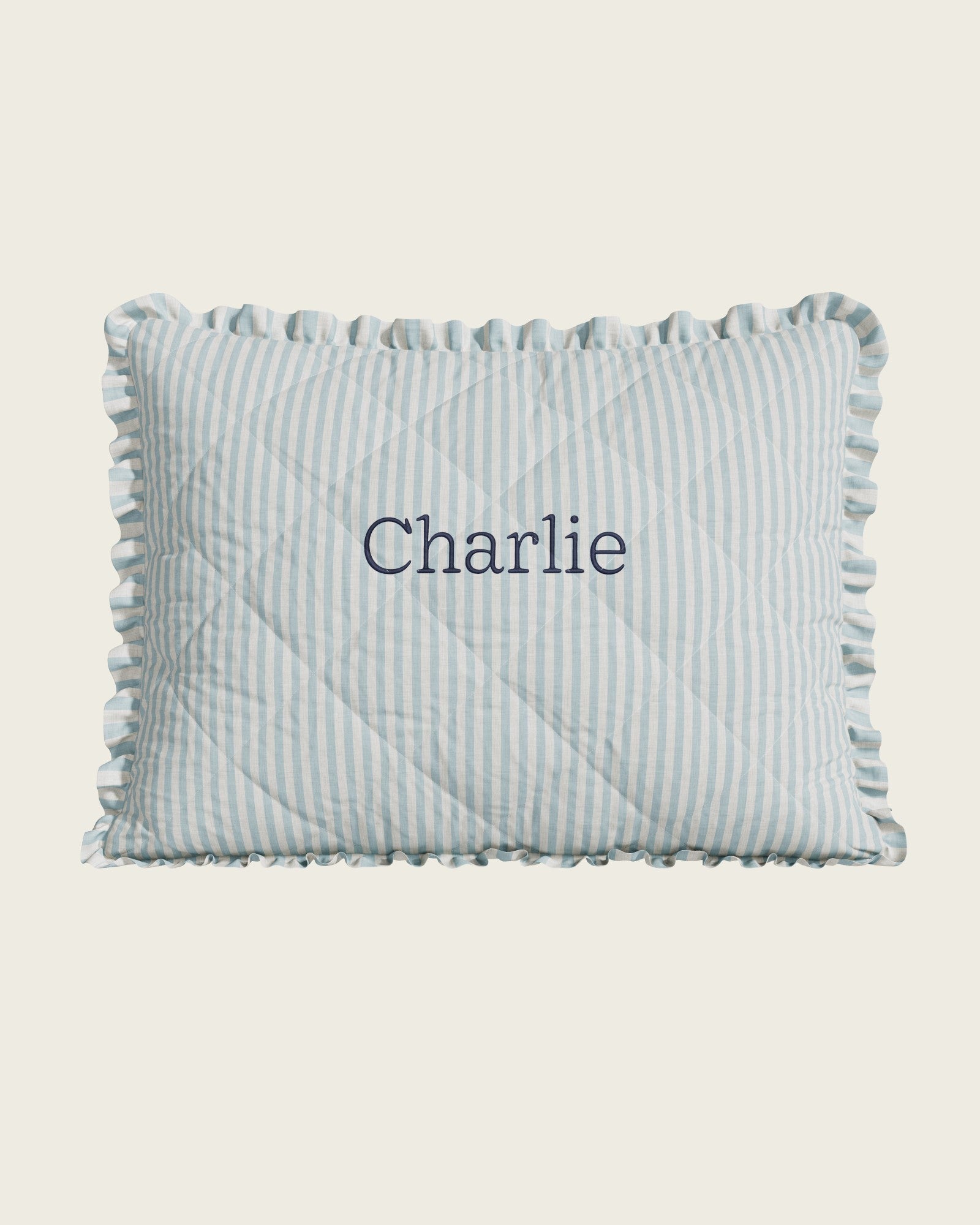 Ruffled Striped Twin Sham