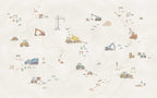 Construction Crew Wall Mural Sample