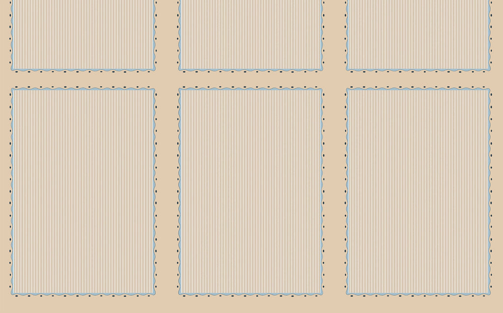 Scallop Stripe Wall Mural Sample