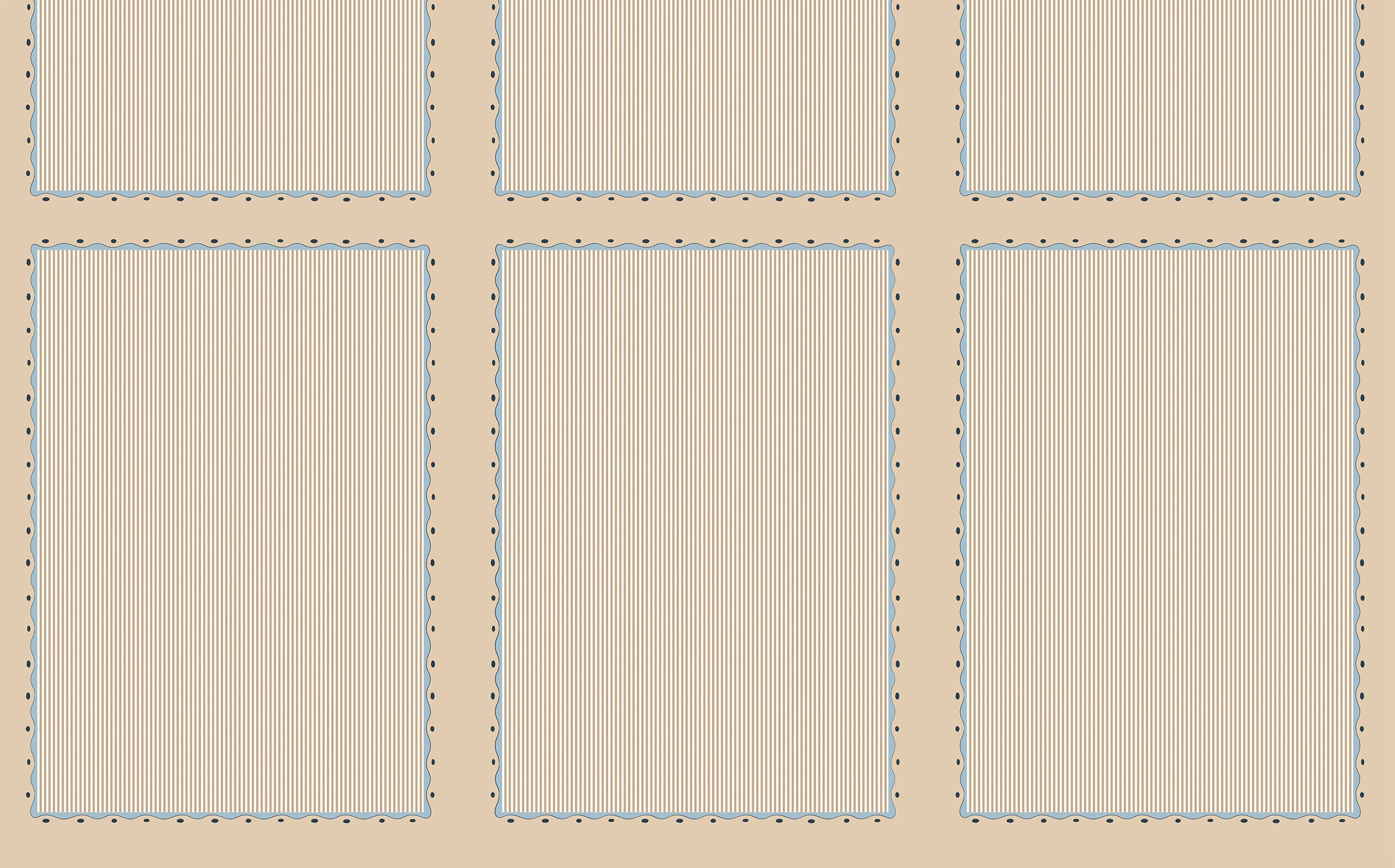 Scallop Stripe Wall Mural Sample