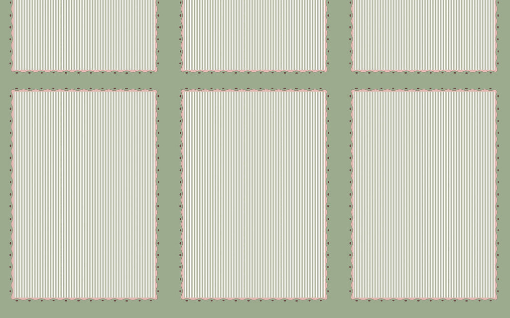 Scallop Stripe Wall Mural Sample