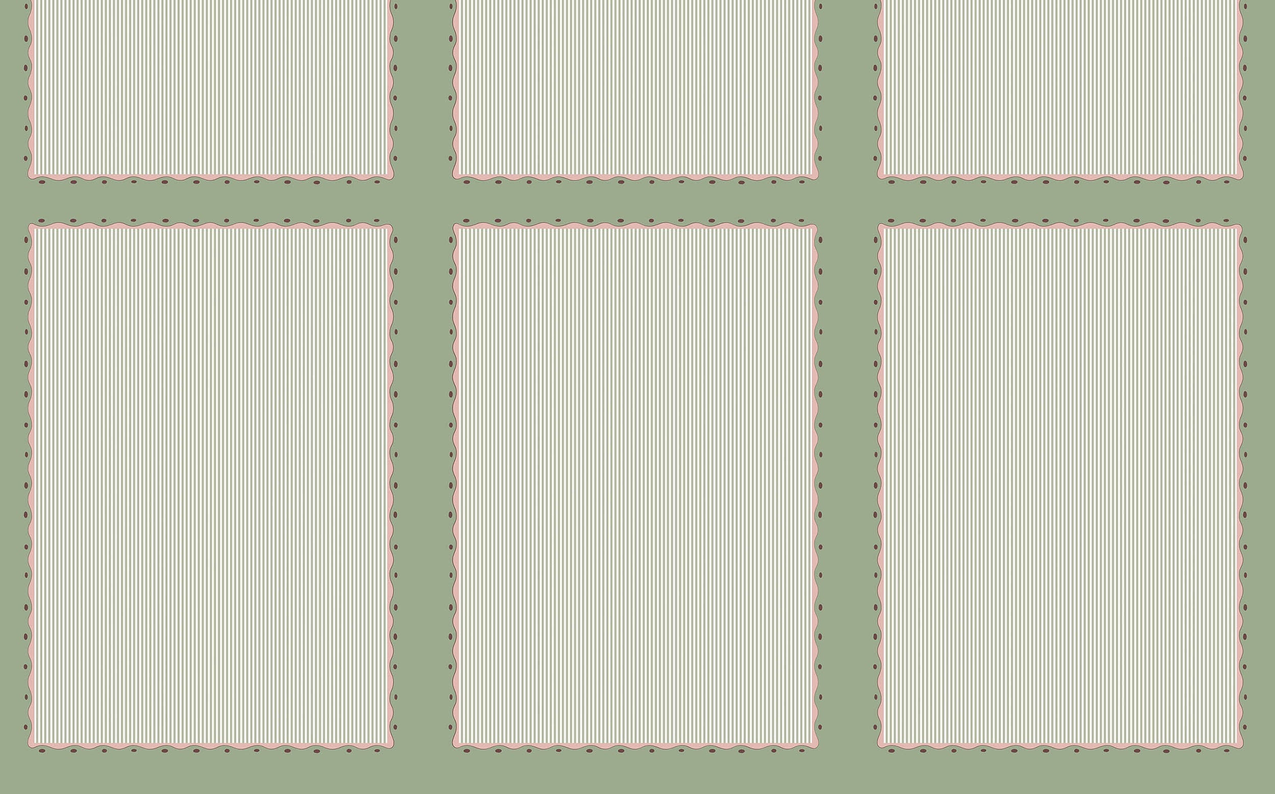 Scallop Stripe Wall Mural Sample
