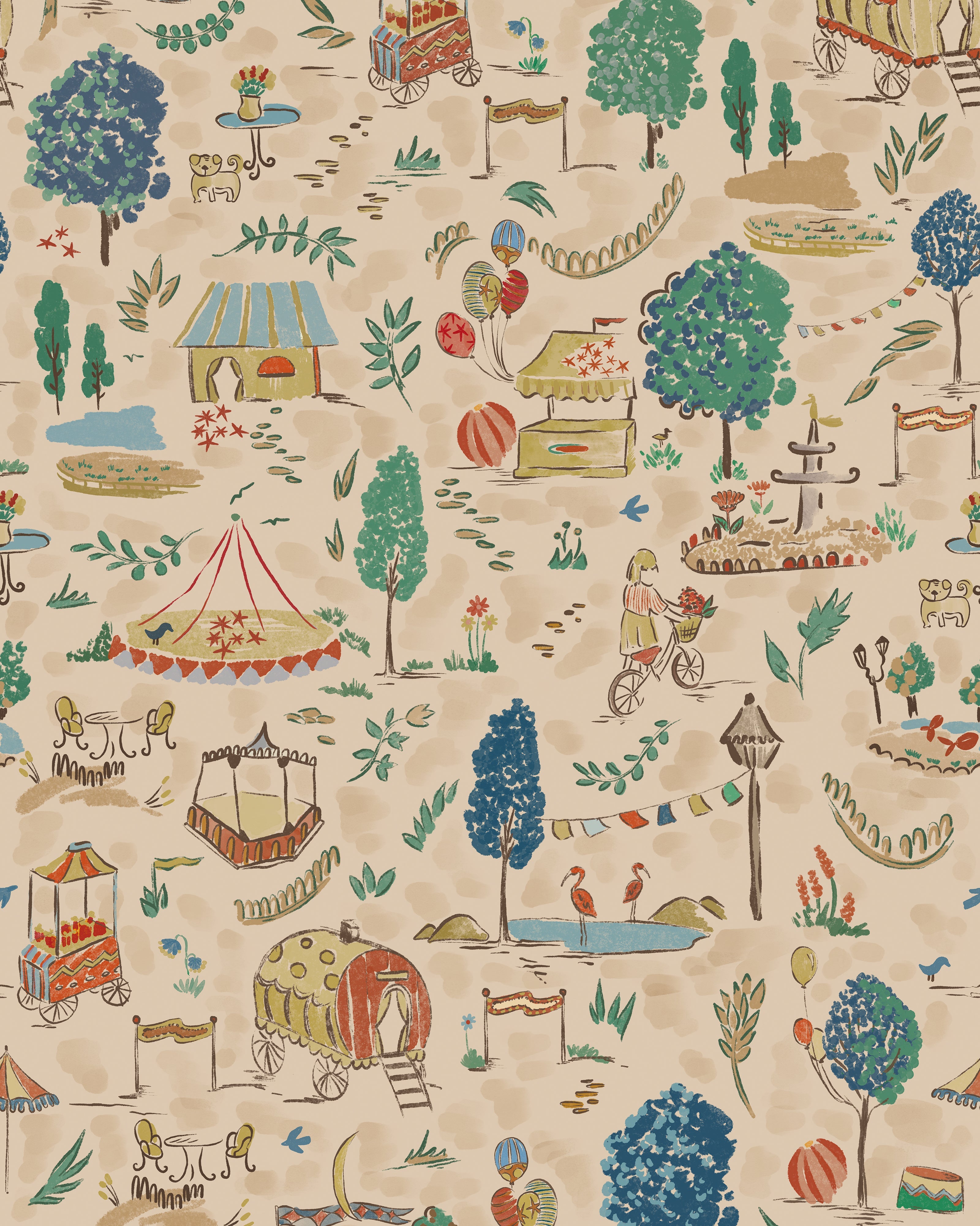 Tuileries Wallpaper Sample