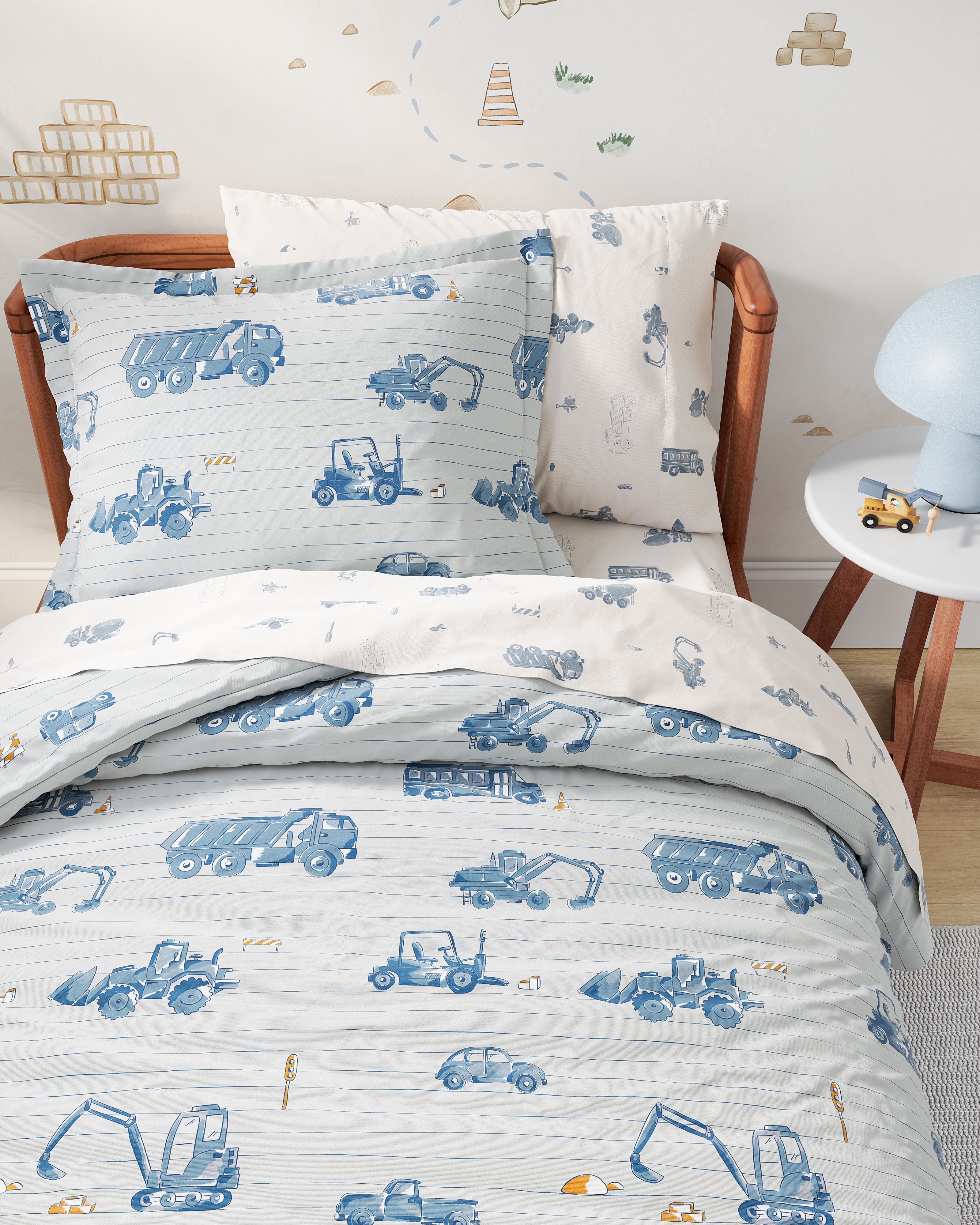 Road Work Twin Duvet Cover Set