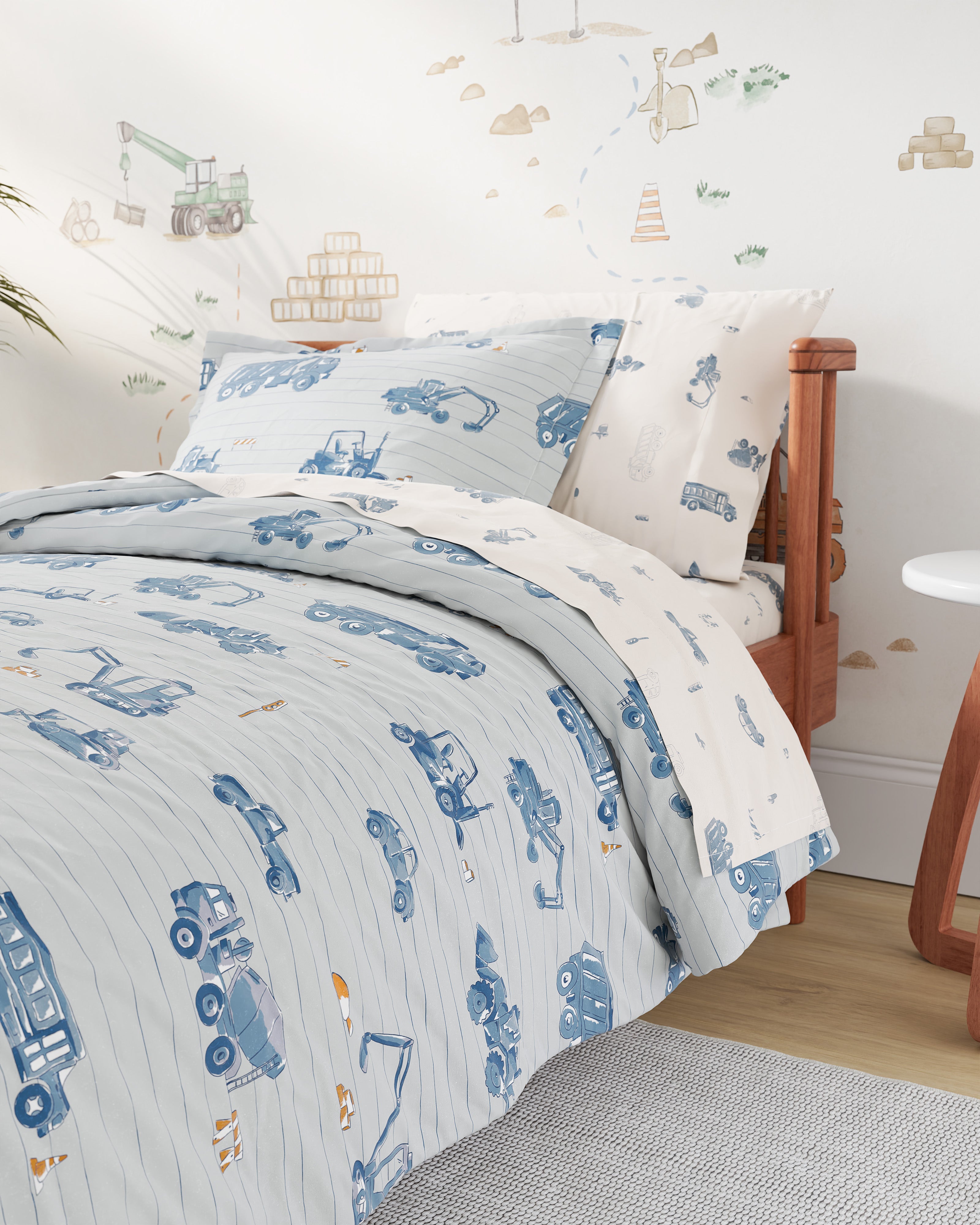 Road Work Twin Duvet Cover Set