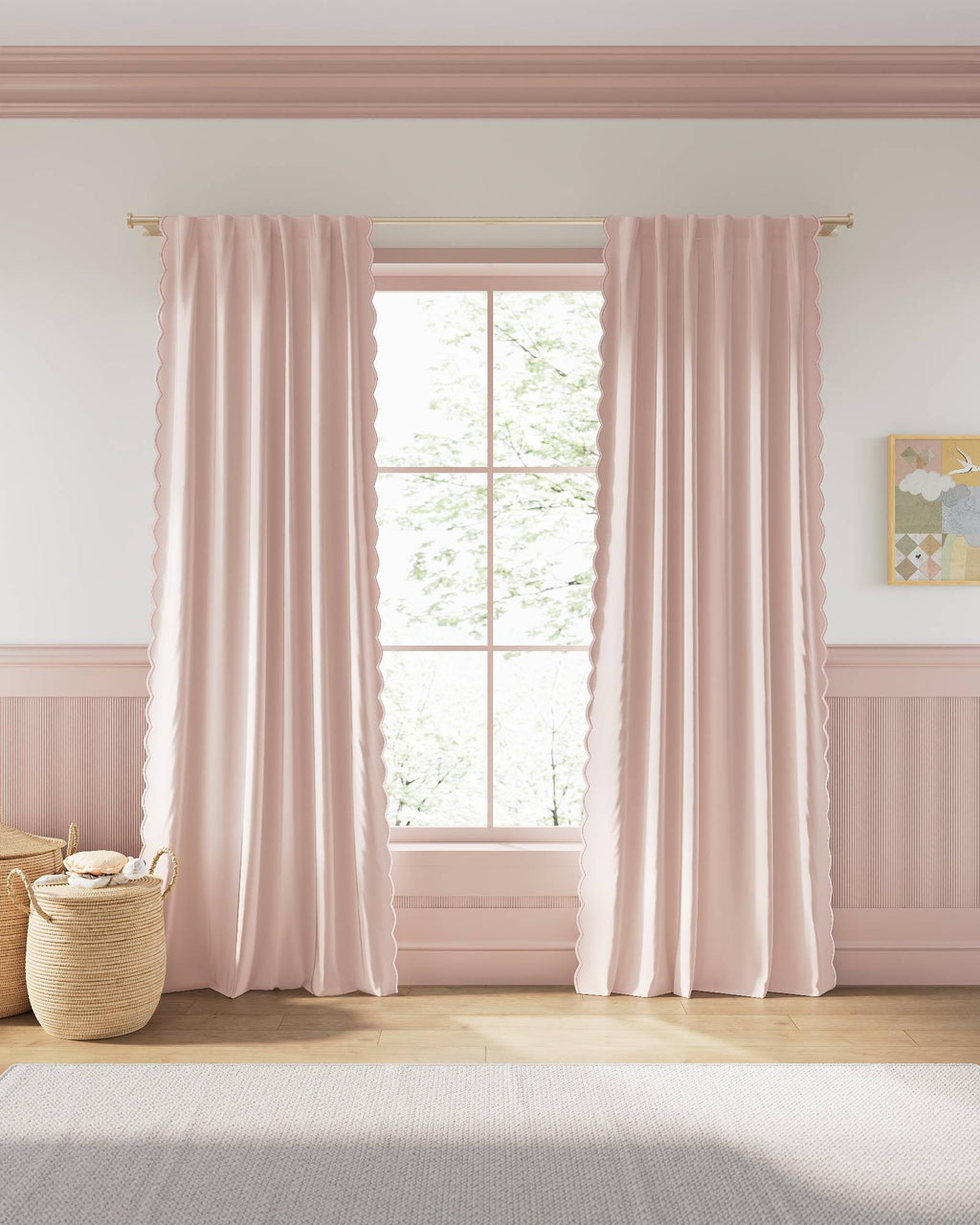 Scallop Edge Blackout Curtain
