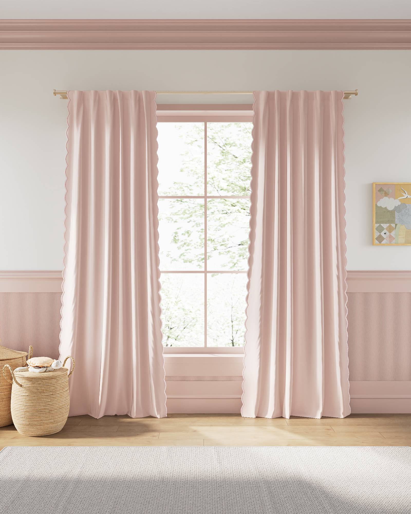 Scallop Edge Blackout Curtain