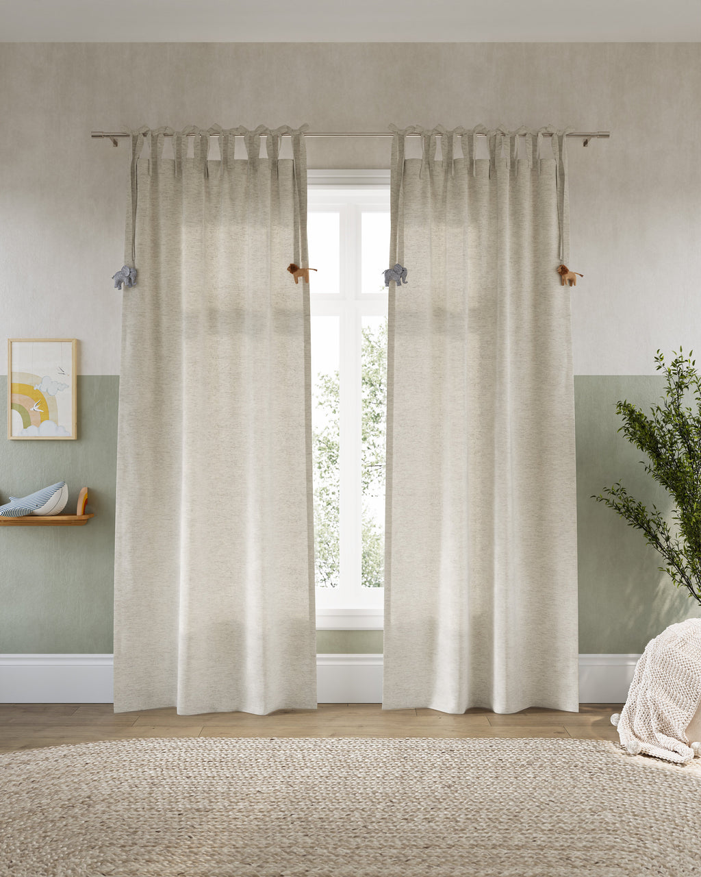 Safari Animals Sheer Curtain