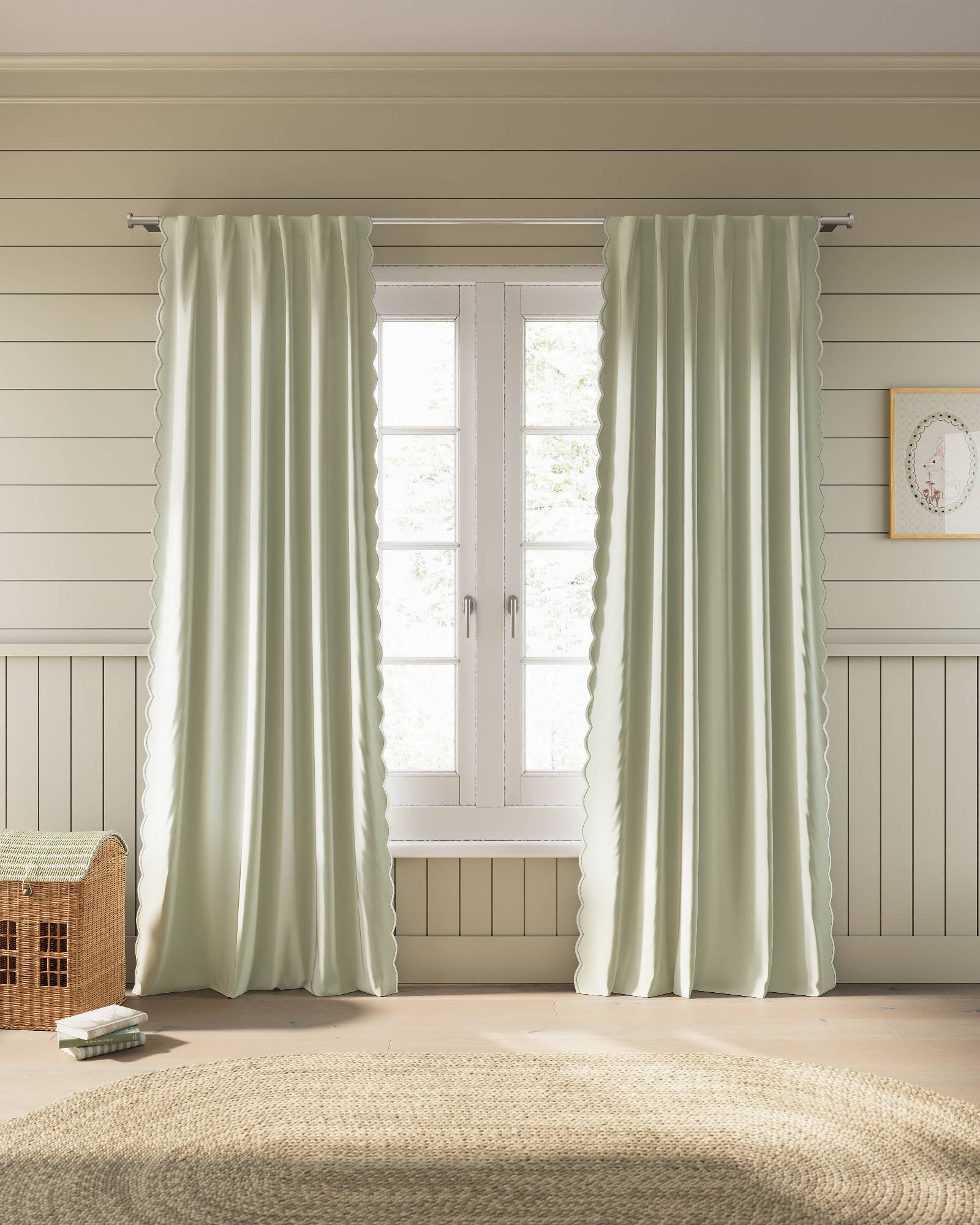 Scallop Edge Blackout Curtain