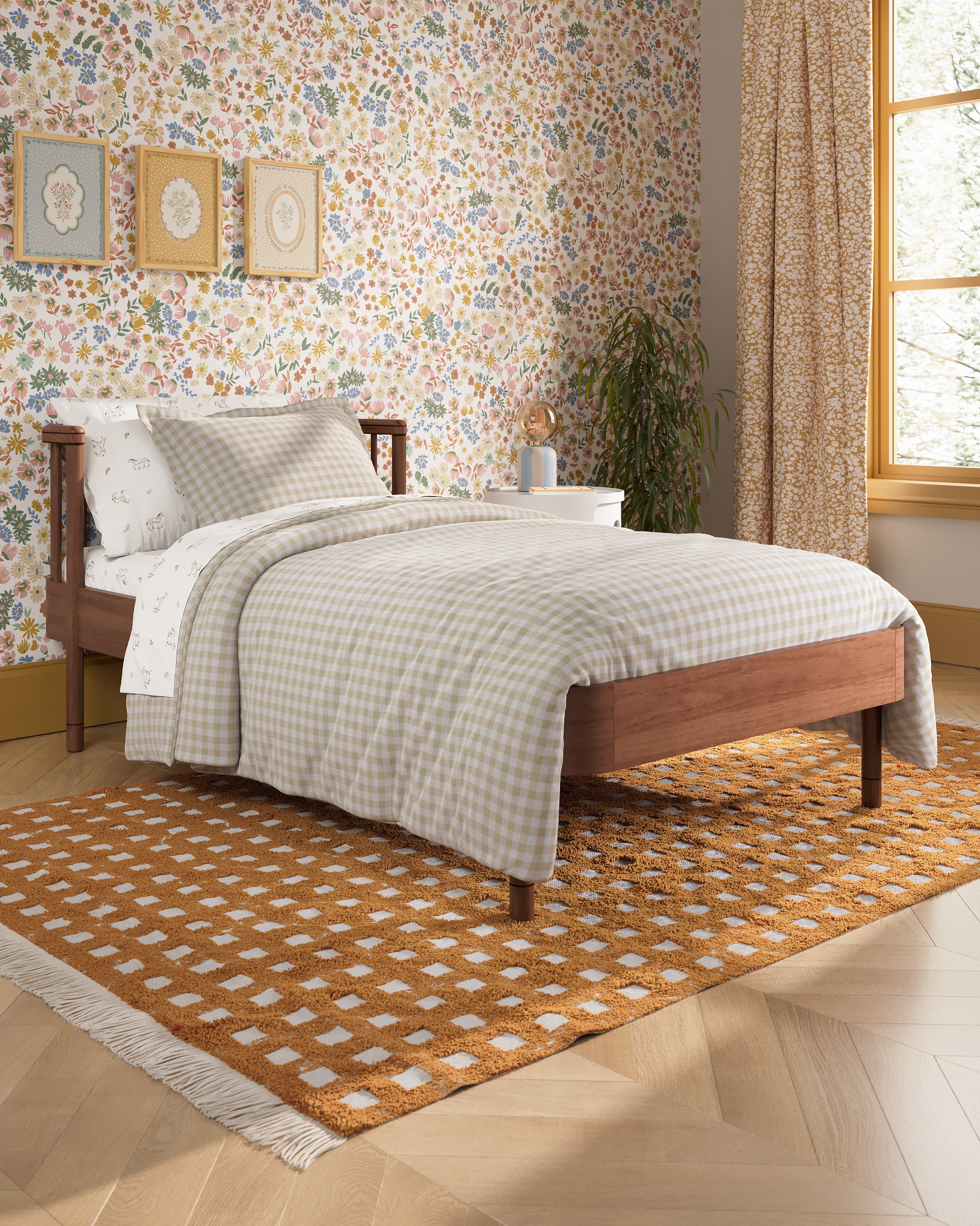 Gingham Twin Duvet Cover Set